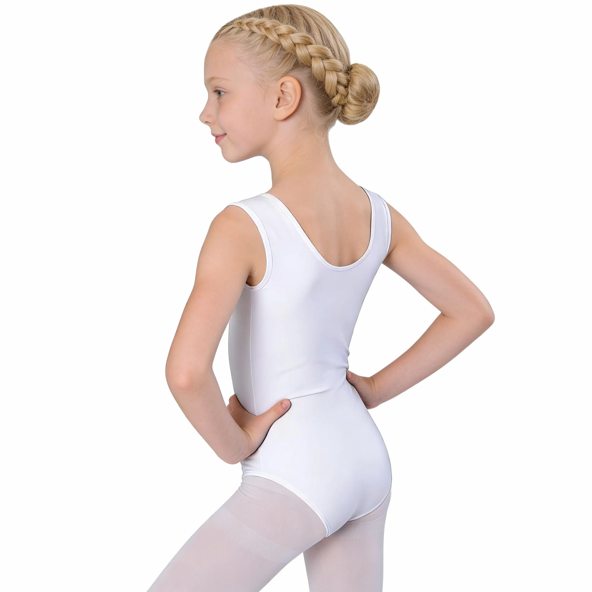 Wildarms Maillot de Ballet para Niñas sin Mangas, Leotardo de Danza Infantil para Gimnasia, Baile y Disfraces