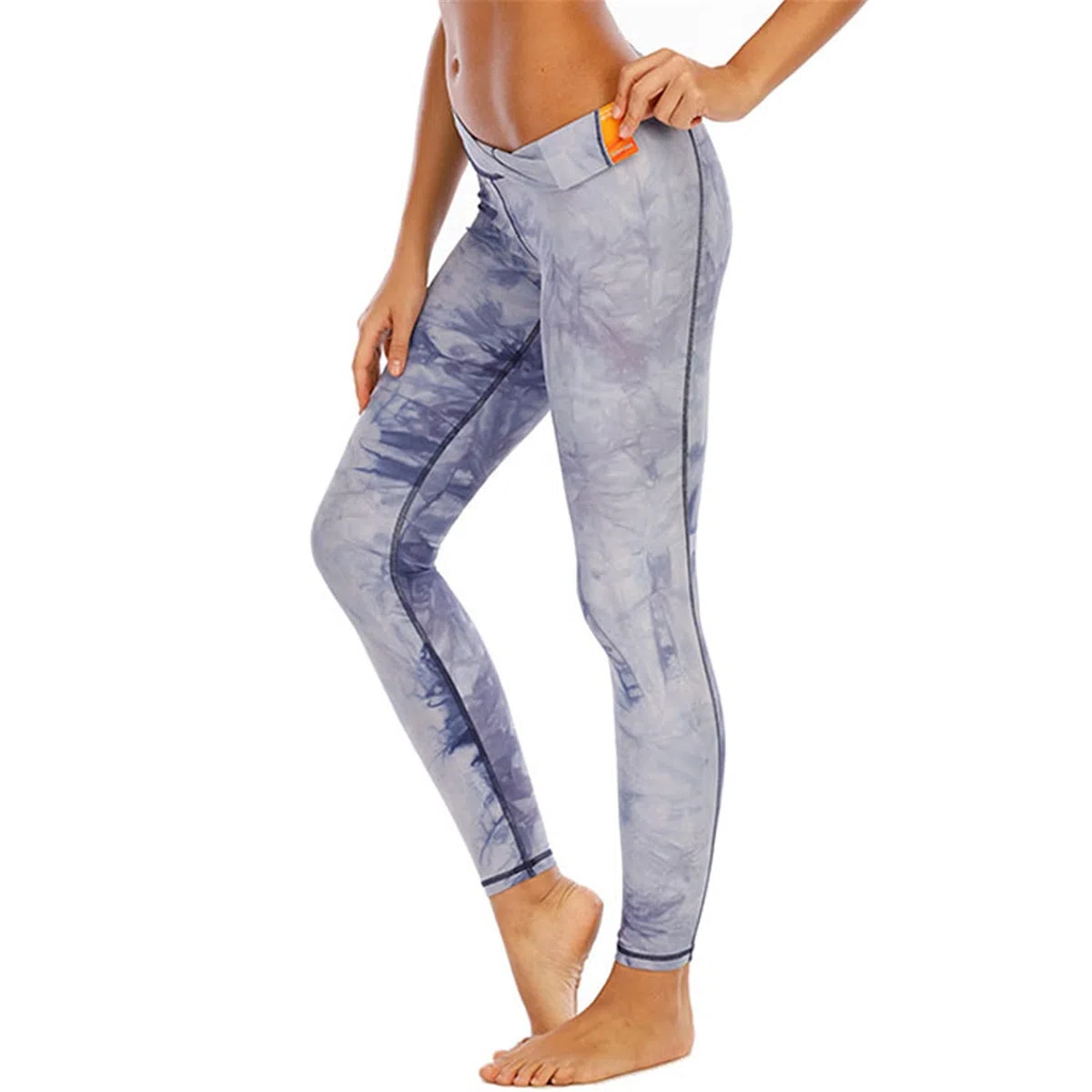 Leggins Mujer Fitness Mallas Gimnasio Pilates, Lazo de las mujeres Dye Impresiones de la cintura alta Leggings del tobillo Longitud del tobillo Pantalones de yoga Pantalones de yoga Correr Fitness Spo