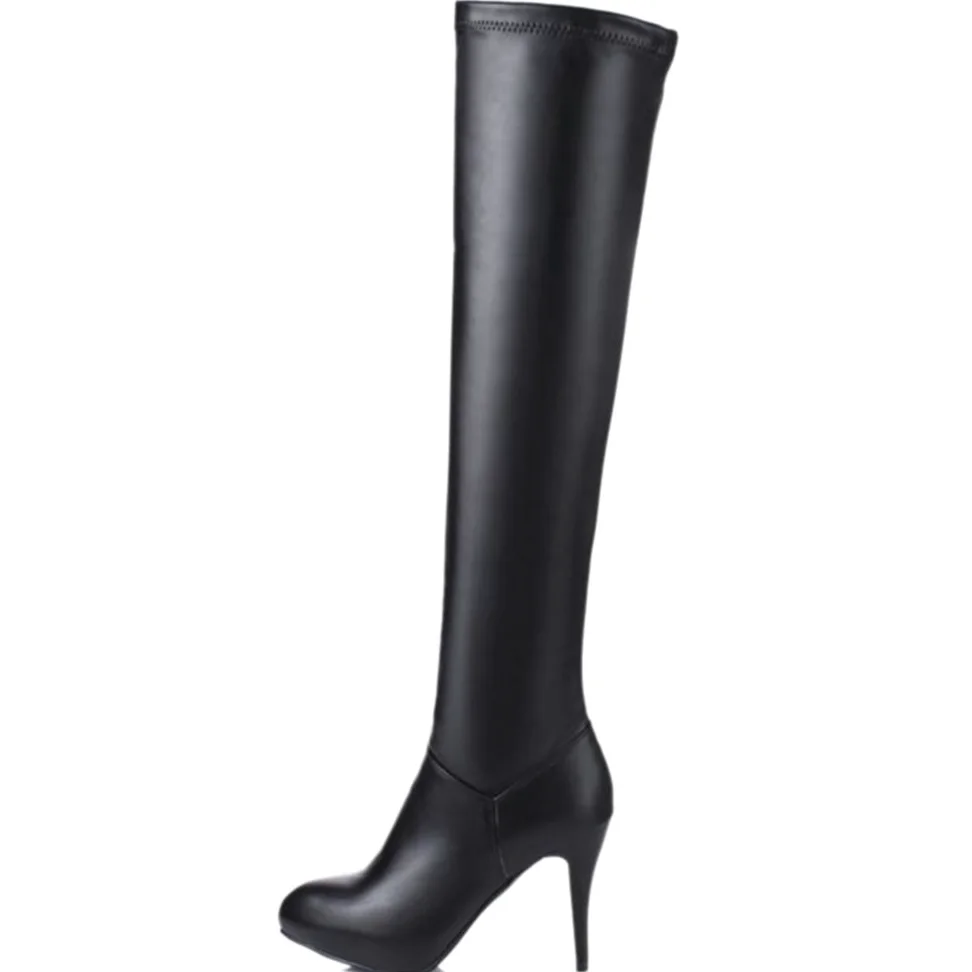 Onewus Botas de tacón alto hasta la rodilla de mujer Botas de caña larga