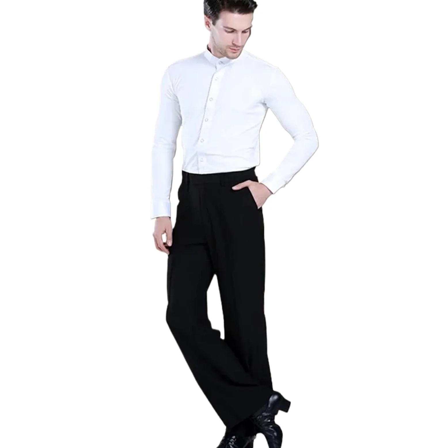 Pantalones De Baile Latino For Hombre, For Practicar/actuación, Moderno, Salón For para Hombre, Salsa, Jazz, Danza