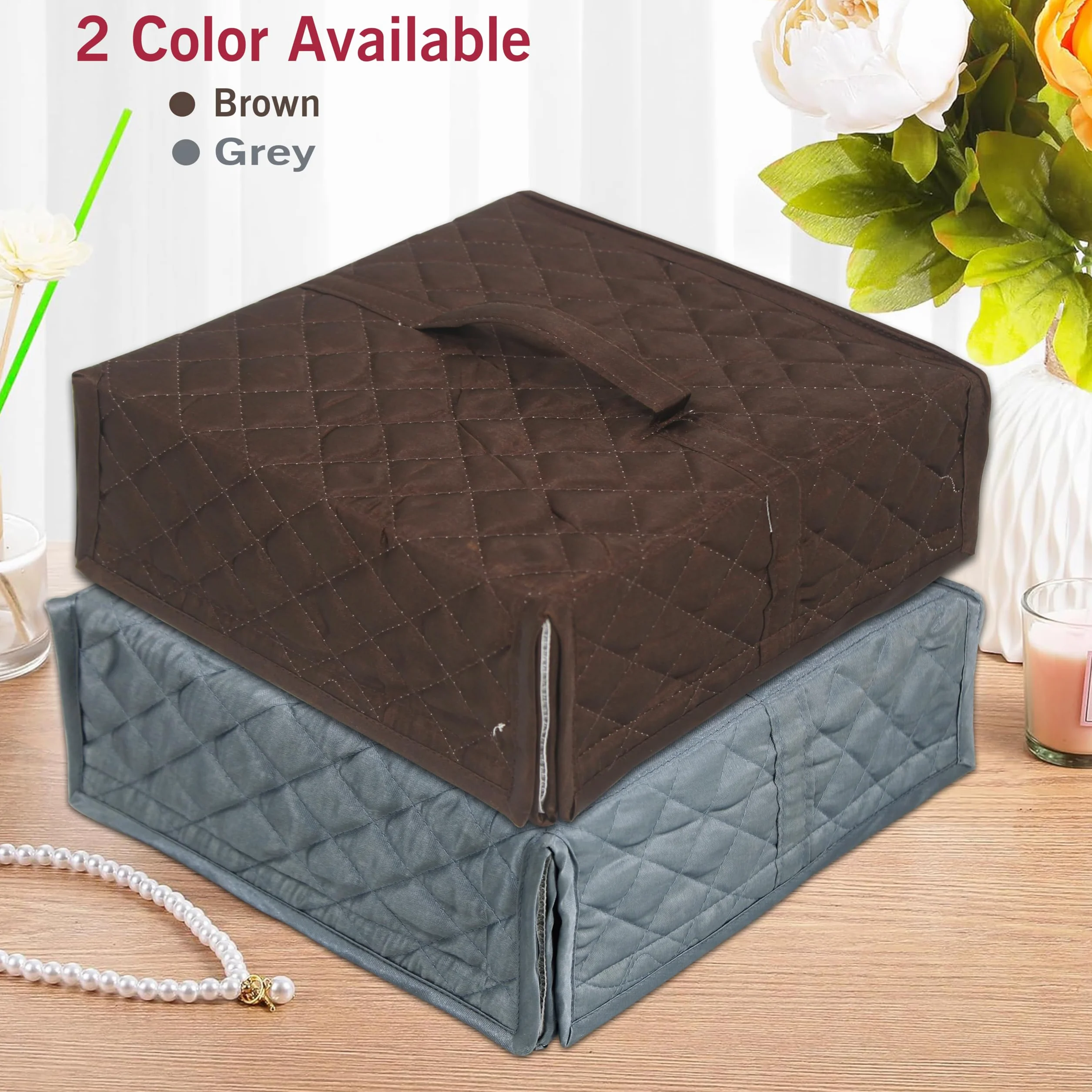 atorakushon Organizador de viaje plegable transparente con cremallera para collares, aretes, anillos, pulseras, color gris