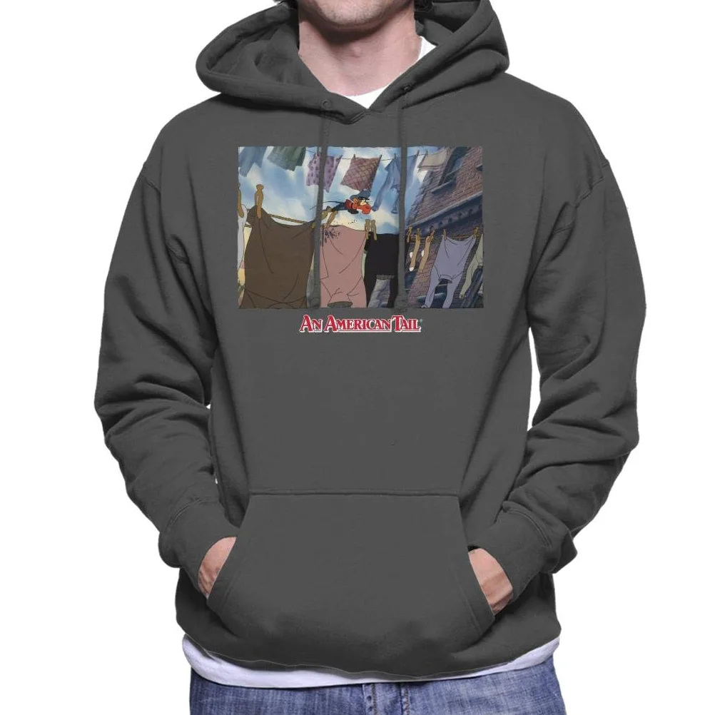 All+Every An American Tail Fievel Running On Rope Men's Hooded Sweatshirt
