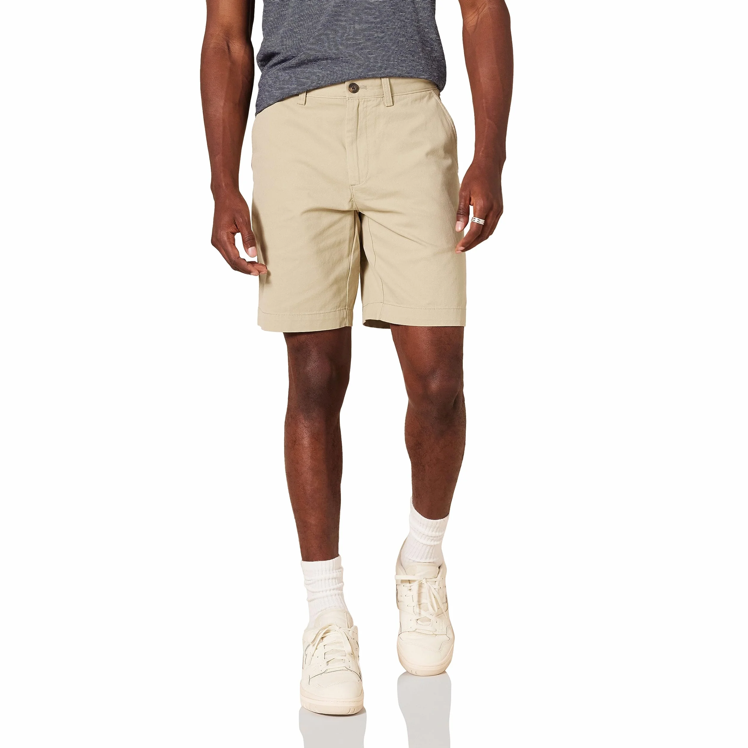 Amazon Essentials Pantalones Cortos Chinos de Corte Ajustado de 23cm Hombre