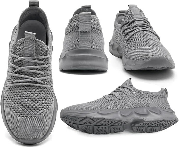 EGMPDA Tenis para hombre, sin cordones, para correr, caminar, informales, a la moda, entrenamiento, gimnasio, atletismo, senderismo, antideslizantes, ligeros, transpirables