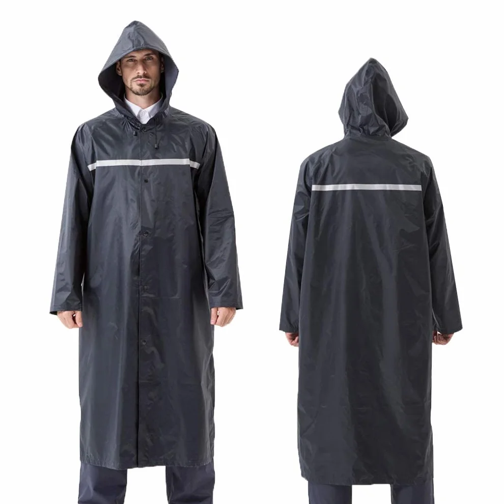 Pahajim Chubasquero Largo Adulto, Poncho Impermeable Reutilizable con Capucha Ajustable, Capa lluvia Trabajo Raincoat Plegable para Hombres y Mujeres