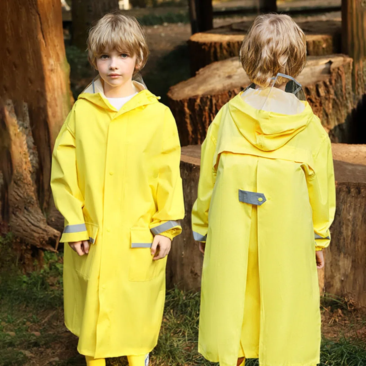 Poncho de lluvia para niños, chubasquero ligero, reutilizable, impermeable, transpirable, capa de lluvia