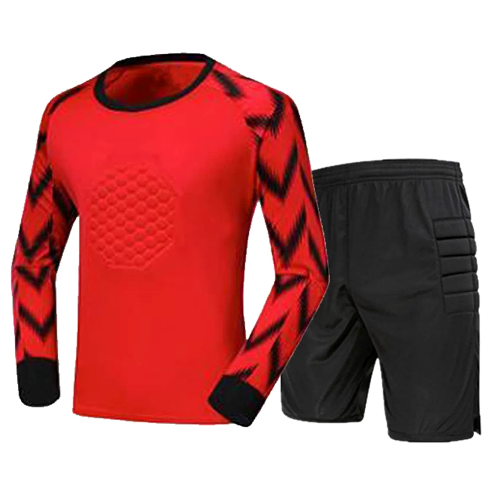 Conjunto transpirable de portero de fútbol, ​​camiseta y pantalón corto para niños, jóvenes y adultos, ropa deportiva para gimnasio y entrenamiento.