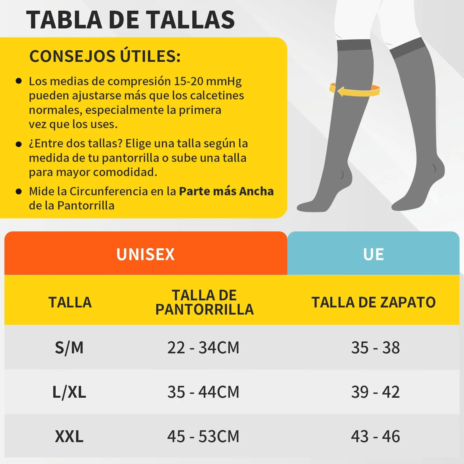 CAMBIVO Medias de Compresión Mujer Hombre 3Pares, Calcetines Compresion 15-20mmHg, Transpirables Calcetines Largos, Compression Socks para Deporte, Running, Ciclismo, Viajar en Avión, Enfermera, Moda