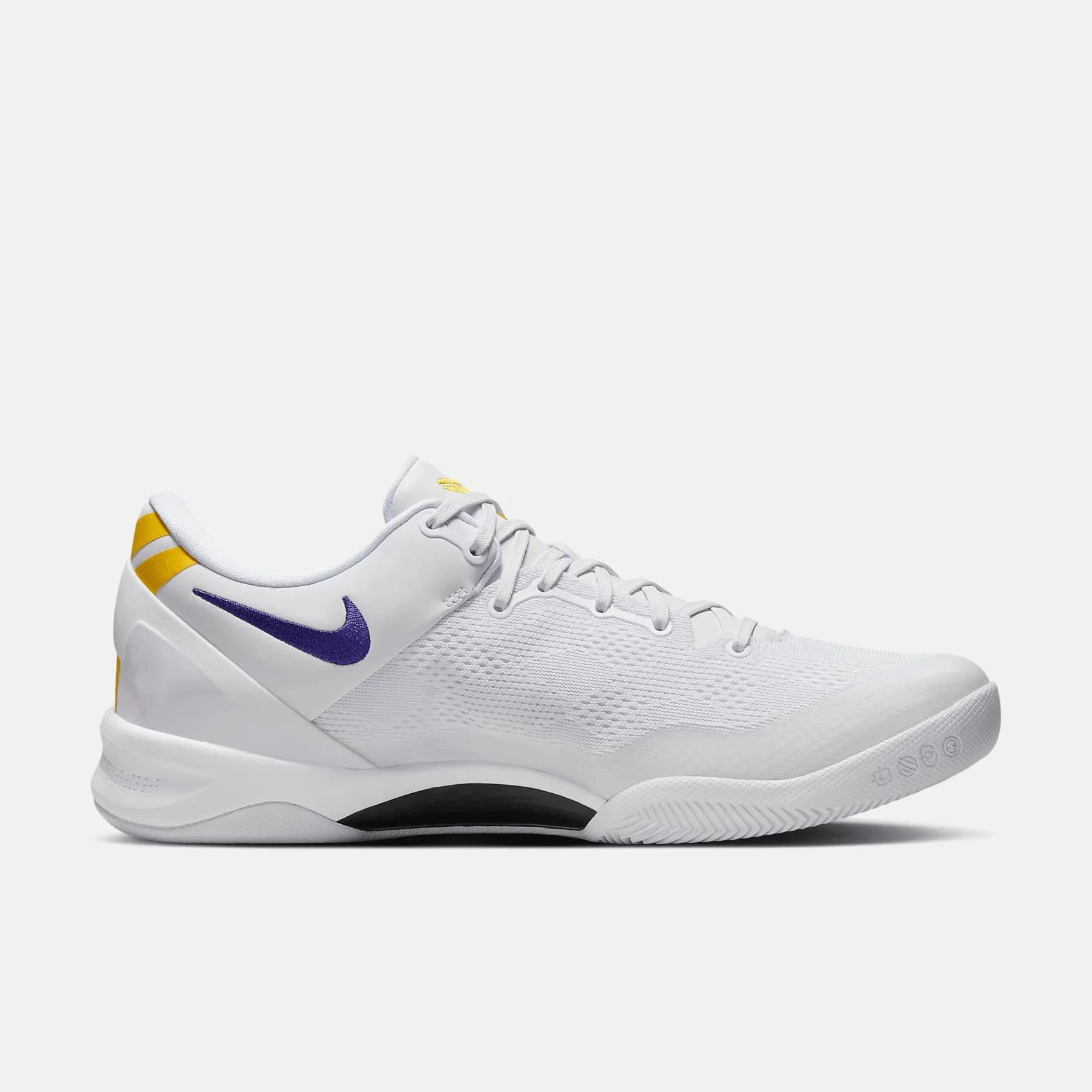 Kobe VIII Protro - Zapatillas de baloncesto (HF9550-100, blanco/dorado universitario/morado corteza)