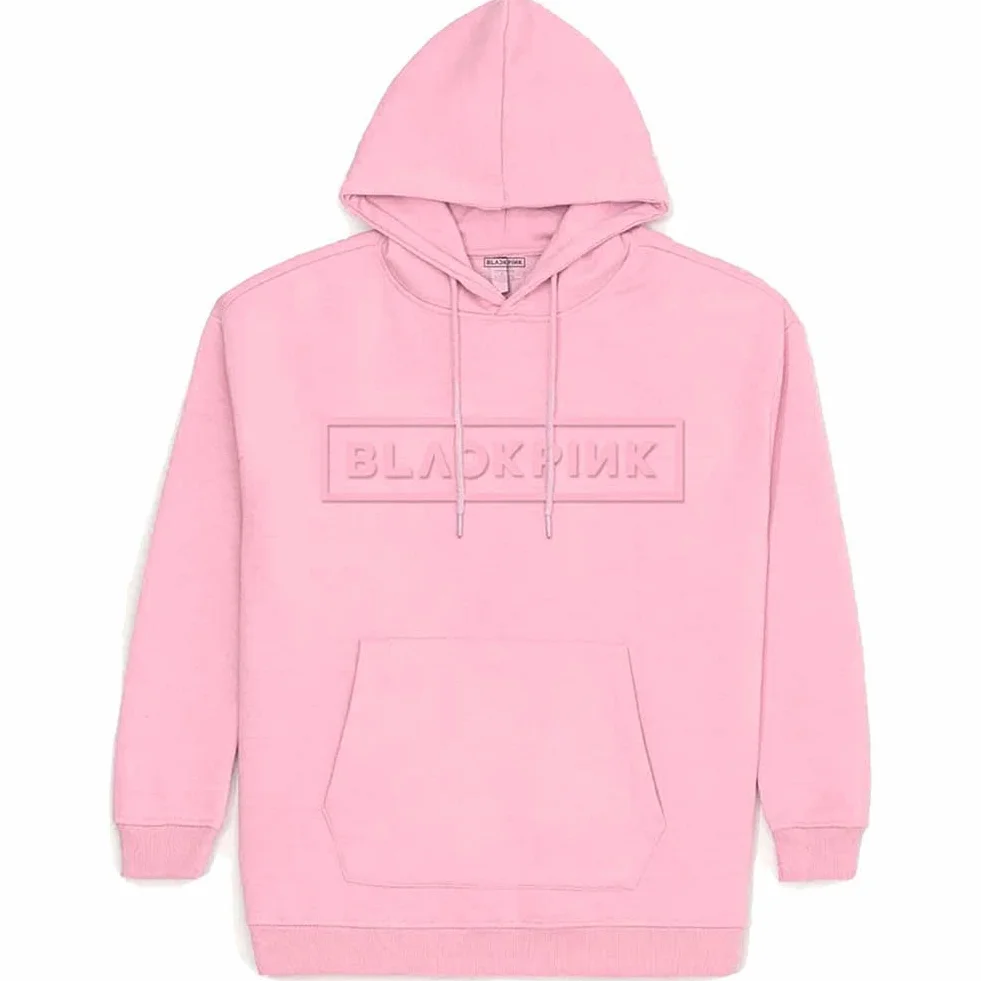BlackPink Sudadera con capucha Logo Oficial Rosa