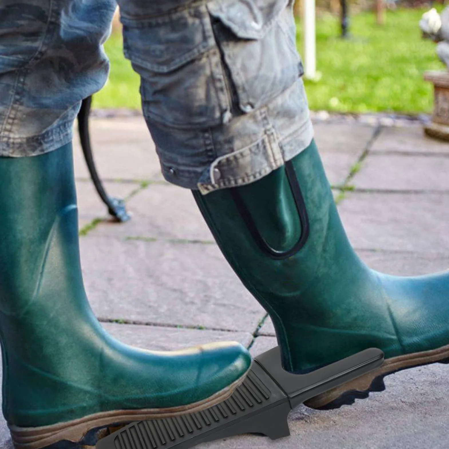 Extractor de botas: gato quitabotas con agarre extra para botas de agua, botas de trabajo y zapatos de equitación | Herramienta Bootjack resistente a la intemperie con raspador para botas de agua, zap