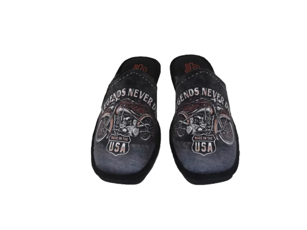 Zapatillas de Estar por casa Hombre/Puntera Abierta/Dibujo Skyline/Empeine : Lona/Suela : Eva Microporoso (Muy Ligeras) Tallas Desde 39 al 51/Talla