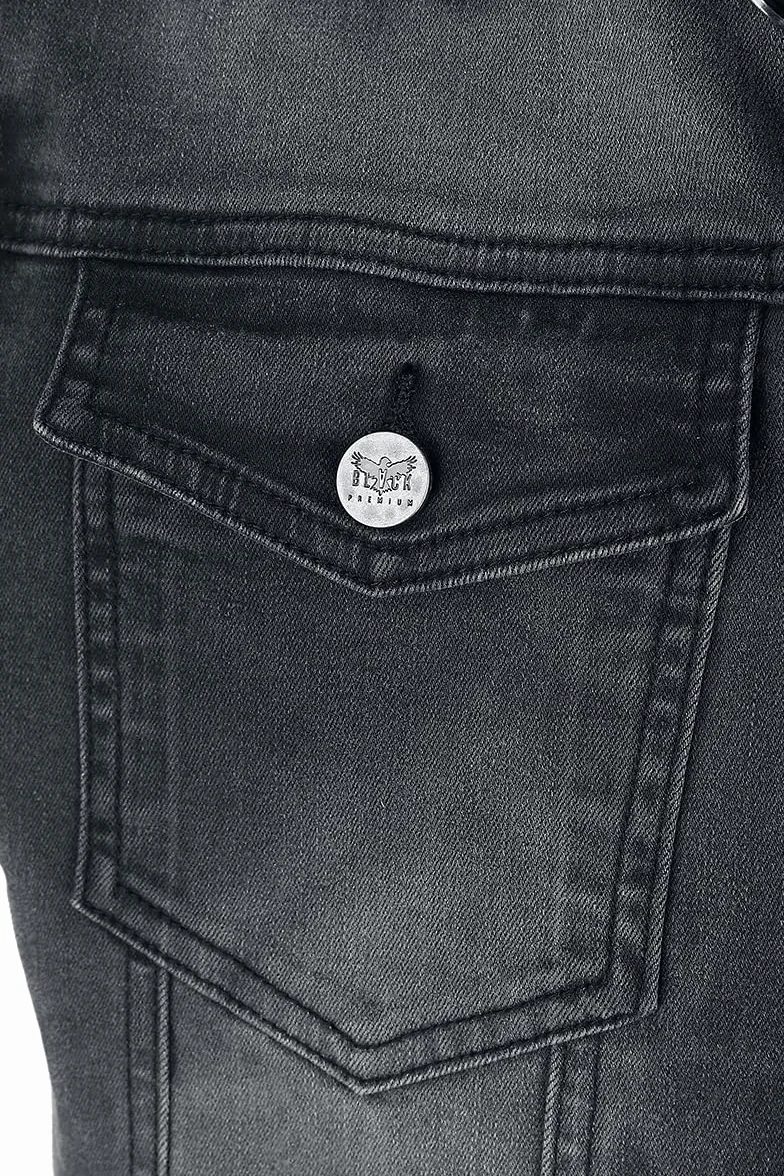EMP Hombre Chaqueta gris oscuro con bolsillos en el pecho