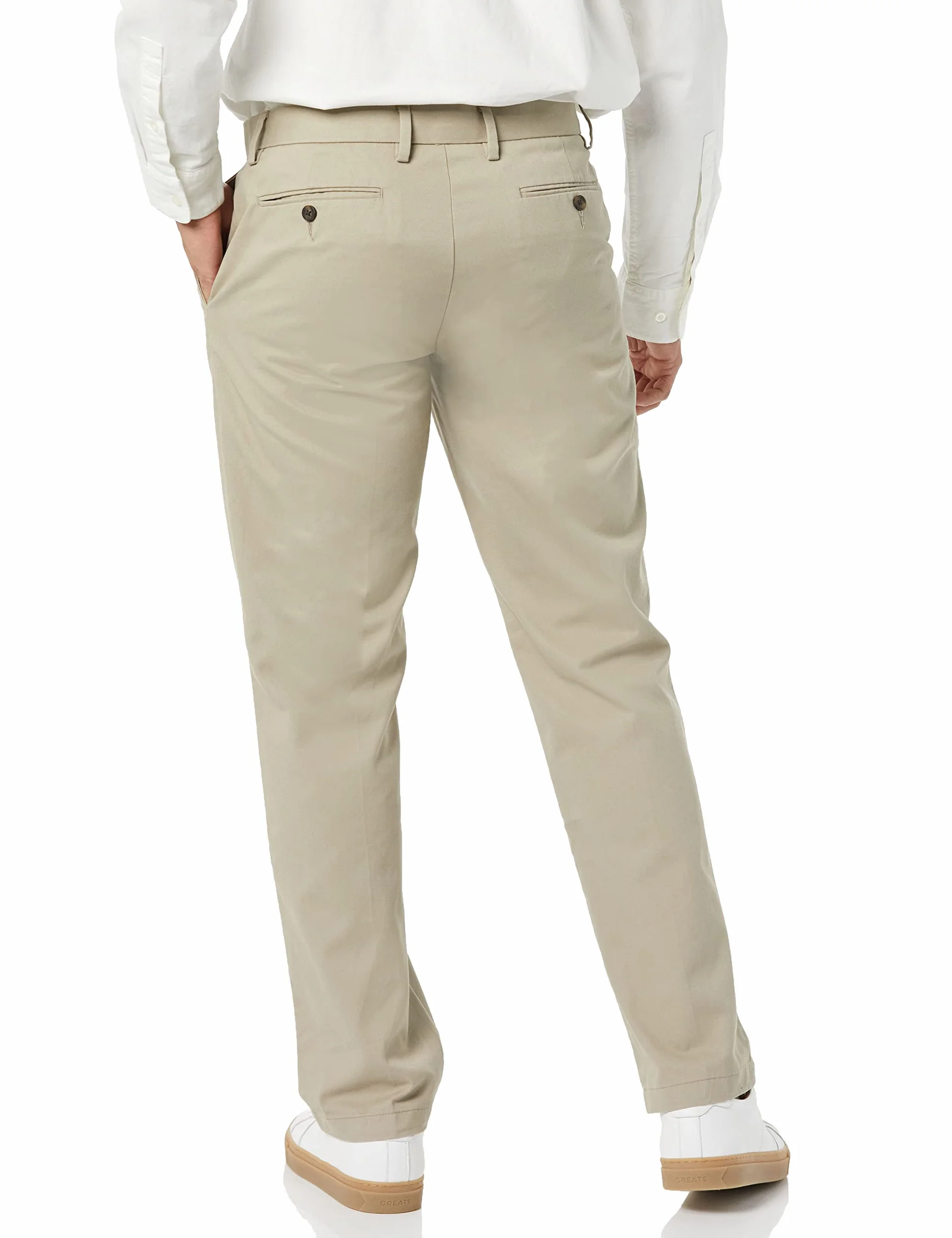 Amazon Essentials Hombre Pantalón Chino sin Pinzas Antiarrugas de Ajuste Recto