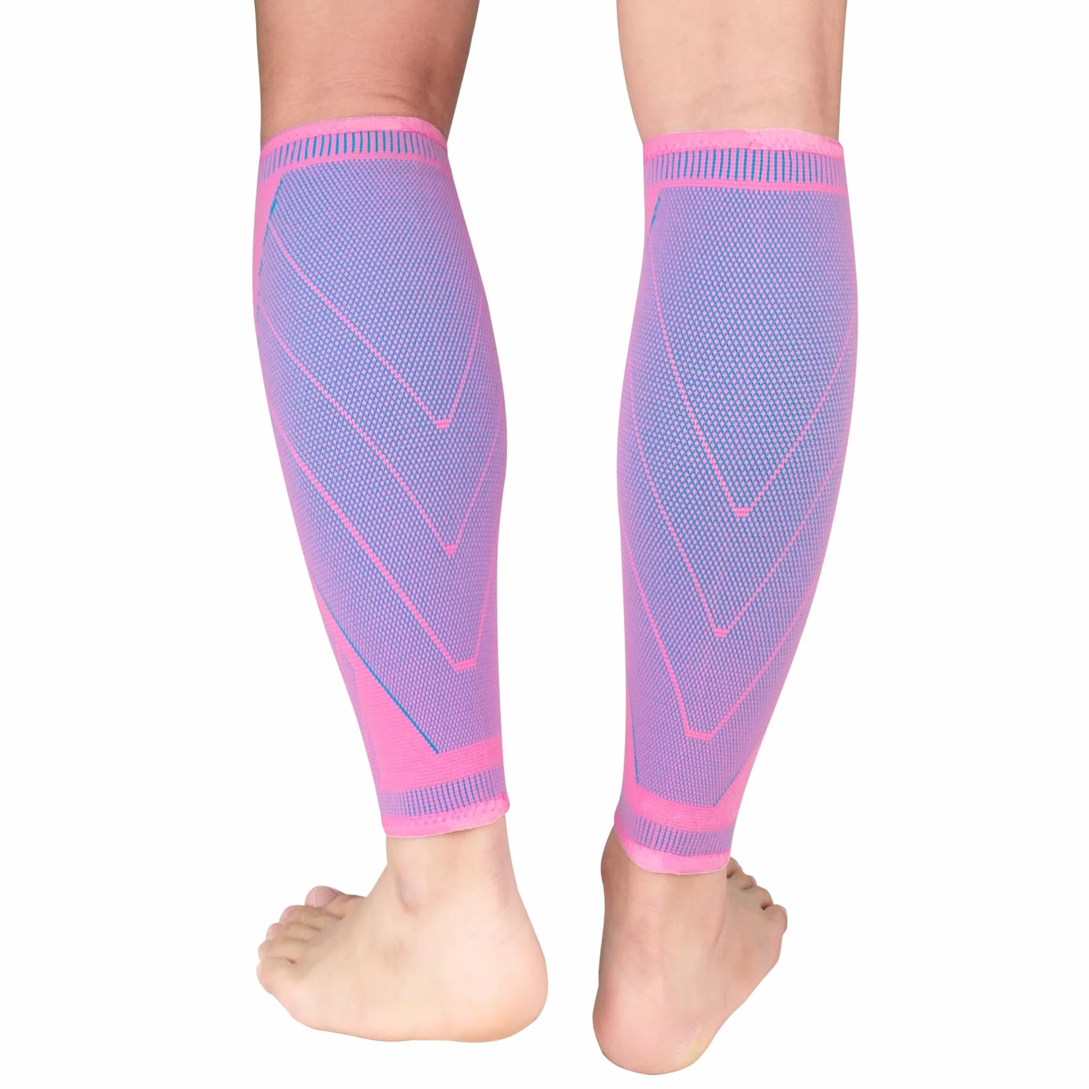NuCamper Compresión para Pantorrillas Mujer Hombre 2 Pares, Pantorrilleras Compresion, Calcetines Compresión, Mangas para Deportes, Running, Ciclismo, Aliviar Varices, Espinilla Dolor, Calambres