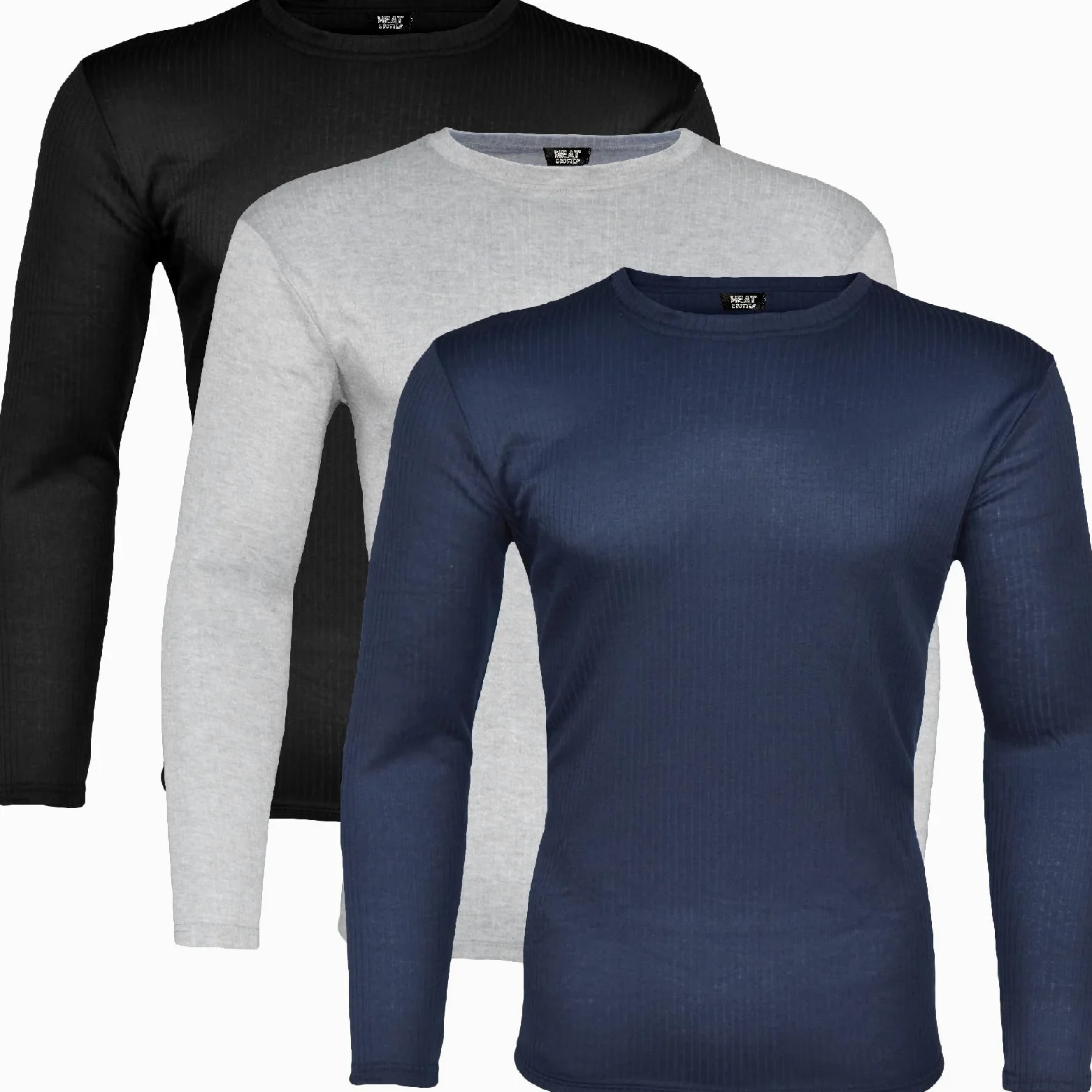 BestSale247 Camiseta interior térmica de manga larga para hombre, con forro polar, ropa interior de esquí de algodón