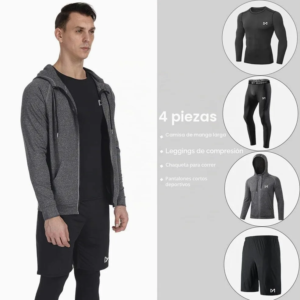 MEETYOO Kompressionsshirt Herren Set Kompressionsshirt Herren Set Hombre (Pack de 4)