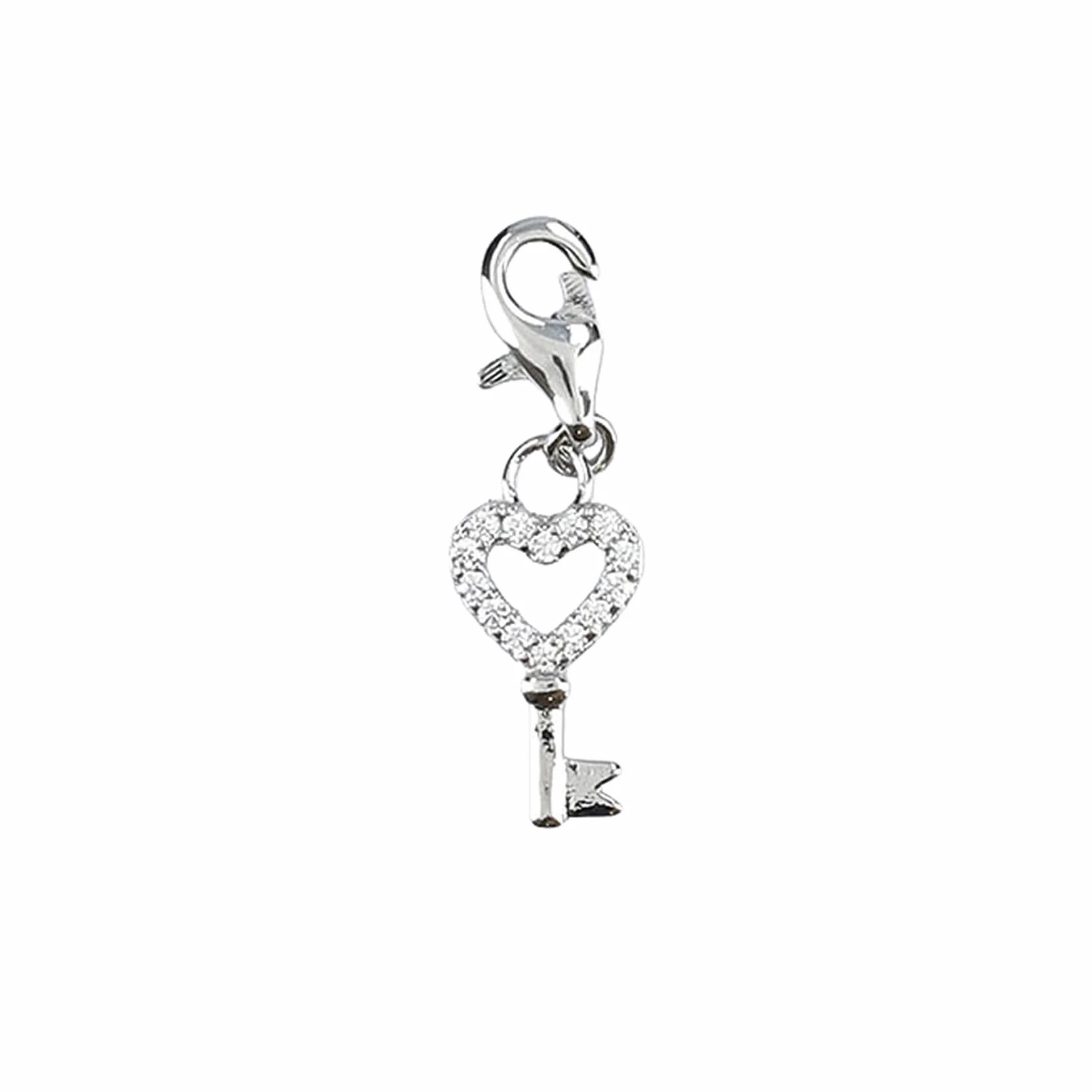 Depesche 11785-090 Charms Exprésate-Colgante para Collares y Pulseras, Llave corazón Plateada, como pequeño Regalo, Multicolor, Normal