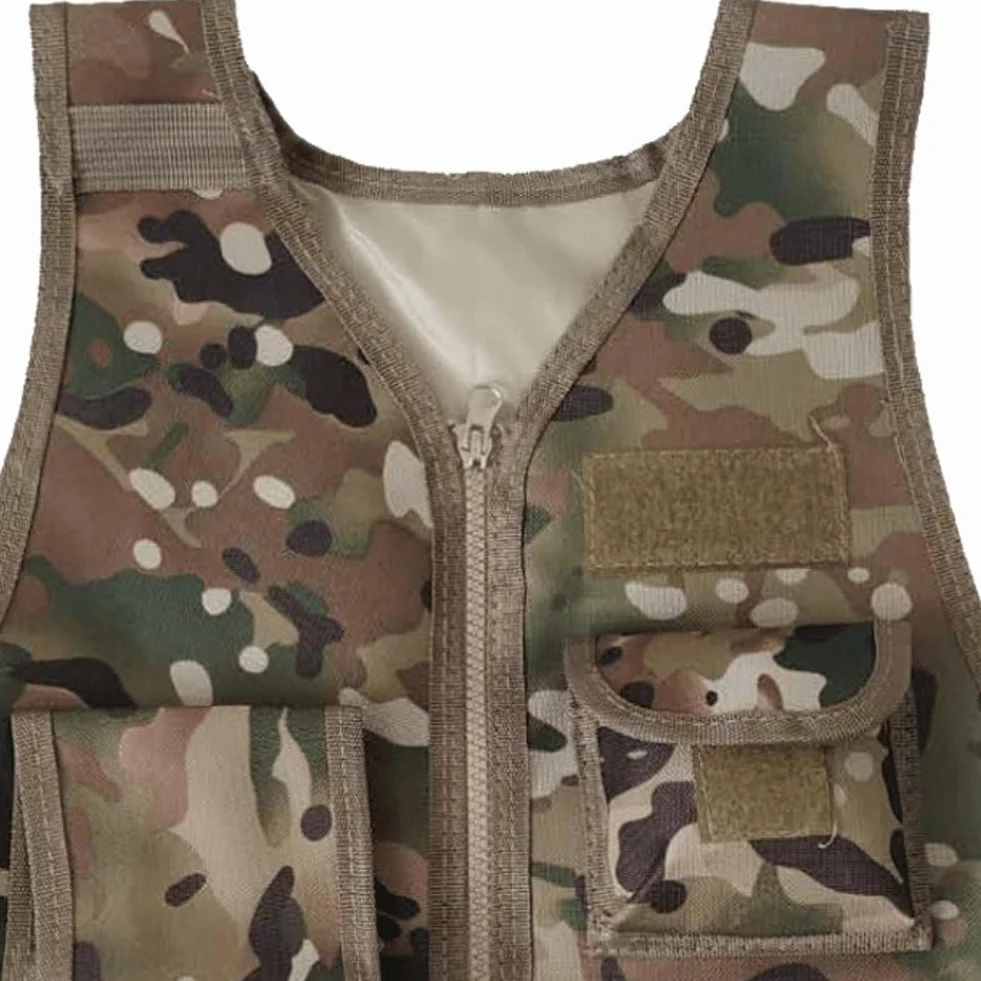 Chaleco Deportivo para Niños, Chaleco De Camuflaje, Chaleco Deportivo con Múltiples Bolsillos, Entrenamiento De Combate De Campo, Juegos Aire Libre