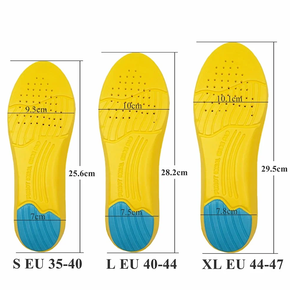 Shoe Inserts Pad Soft Sport Insoles Memory Foam Breathable Outdoor Running Silicone Gel Cushion Orthopedic Insoles EU 35-47 Size (Size : XL EU 44-47)