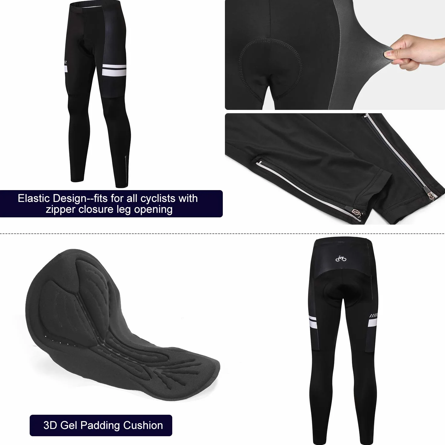 INBIKE Pantalones Largo Ciclismo Hombre 3D Gel Acolchado Bicicleta MTB Ciclista