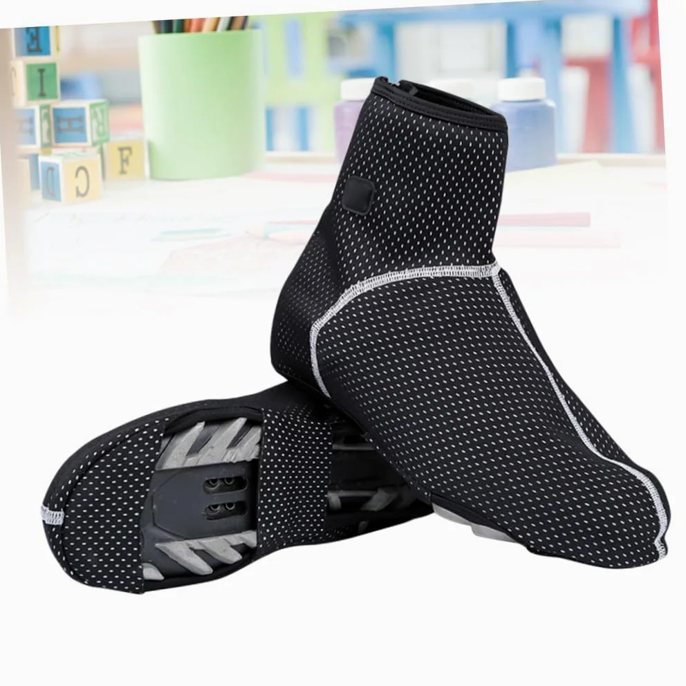 Sosoport Boots Botas 1 Par Cubrebotas De Otoño e Invierno Cubiertas De Zapatos De Lana Cubiertas De Zapatos Calientes s Exterior Zapatillas De Ciclismo A Prueba De Viento