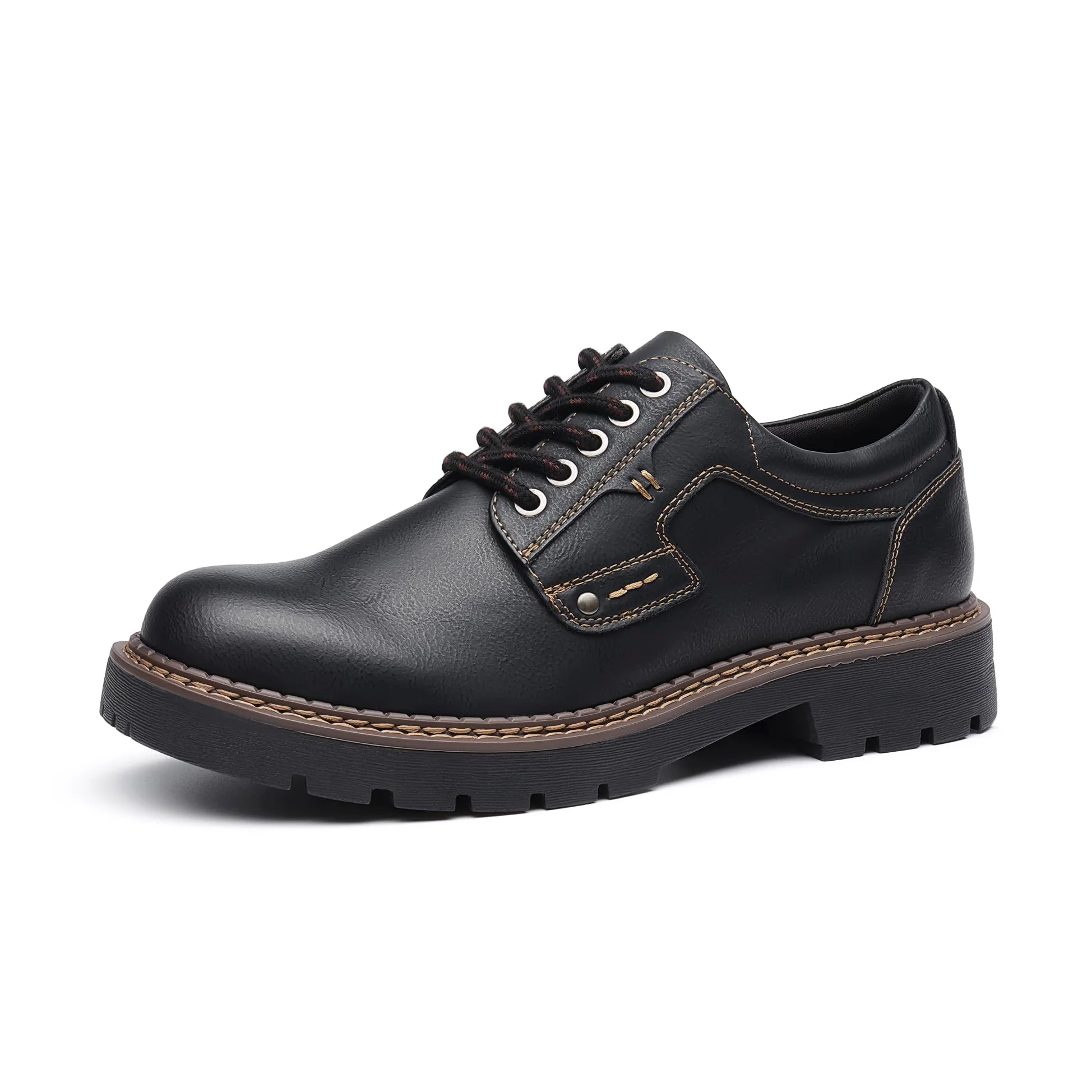 Bruno Marc Zapatos de Vestir Hombre Oxfords Zapatos de Cordones Clásico Zapatos de Traje con Suela TPR Antideslizante