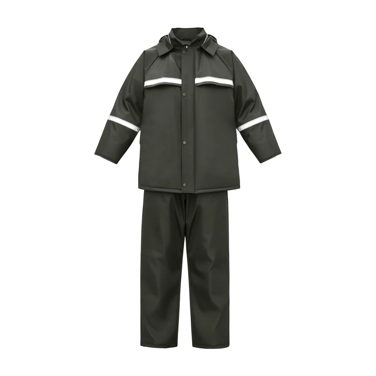 Generisch Traje de lluvia reflectante para hombre y mujer, chaqueta de lluvia y pantalones de lluvia, juego de lluvia a prueba de viento, bicicleta ligera, 2 piezas, traje de moto al aire libre para