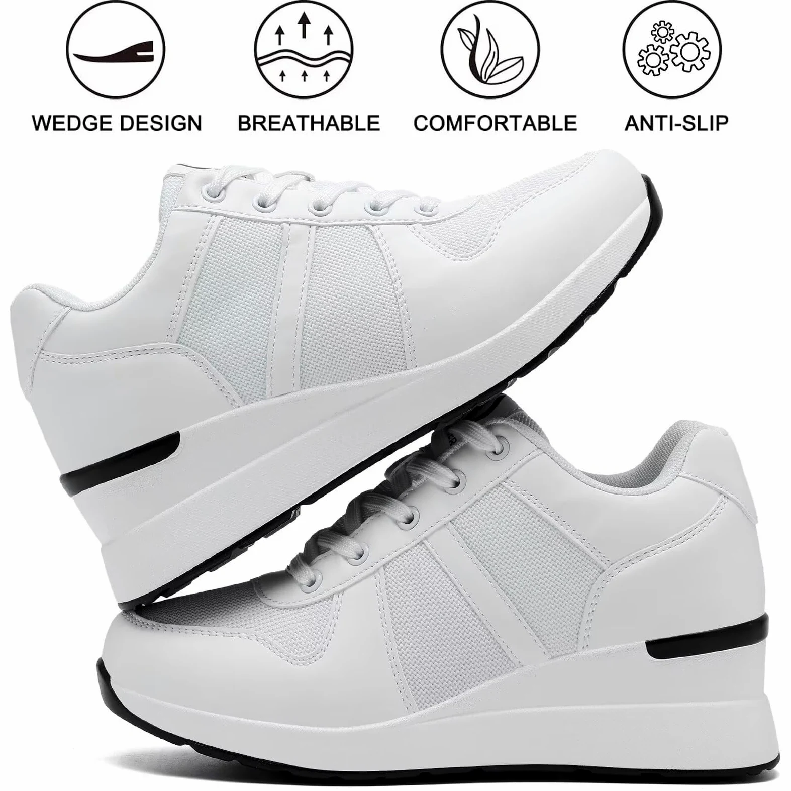 Zapatillas de Cuña para Mujer, Tacón de Cuña de 6 CM