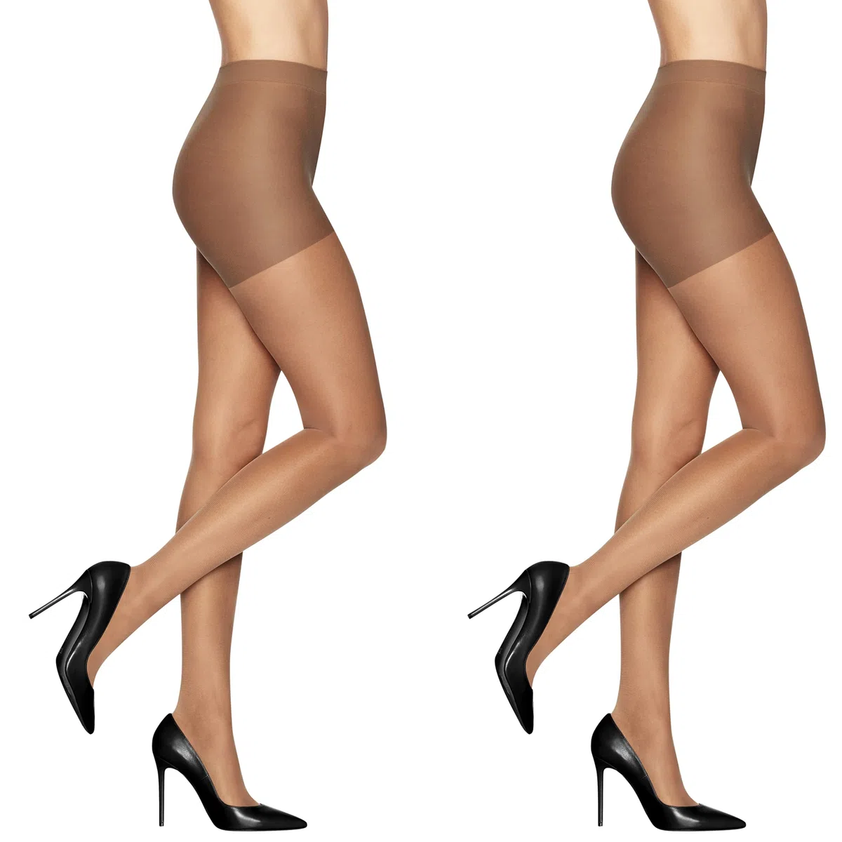L'eggs de la mujer Sheer energía 2 par Control Top Sheer Toe Panty manguera - Beige -