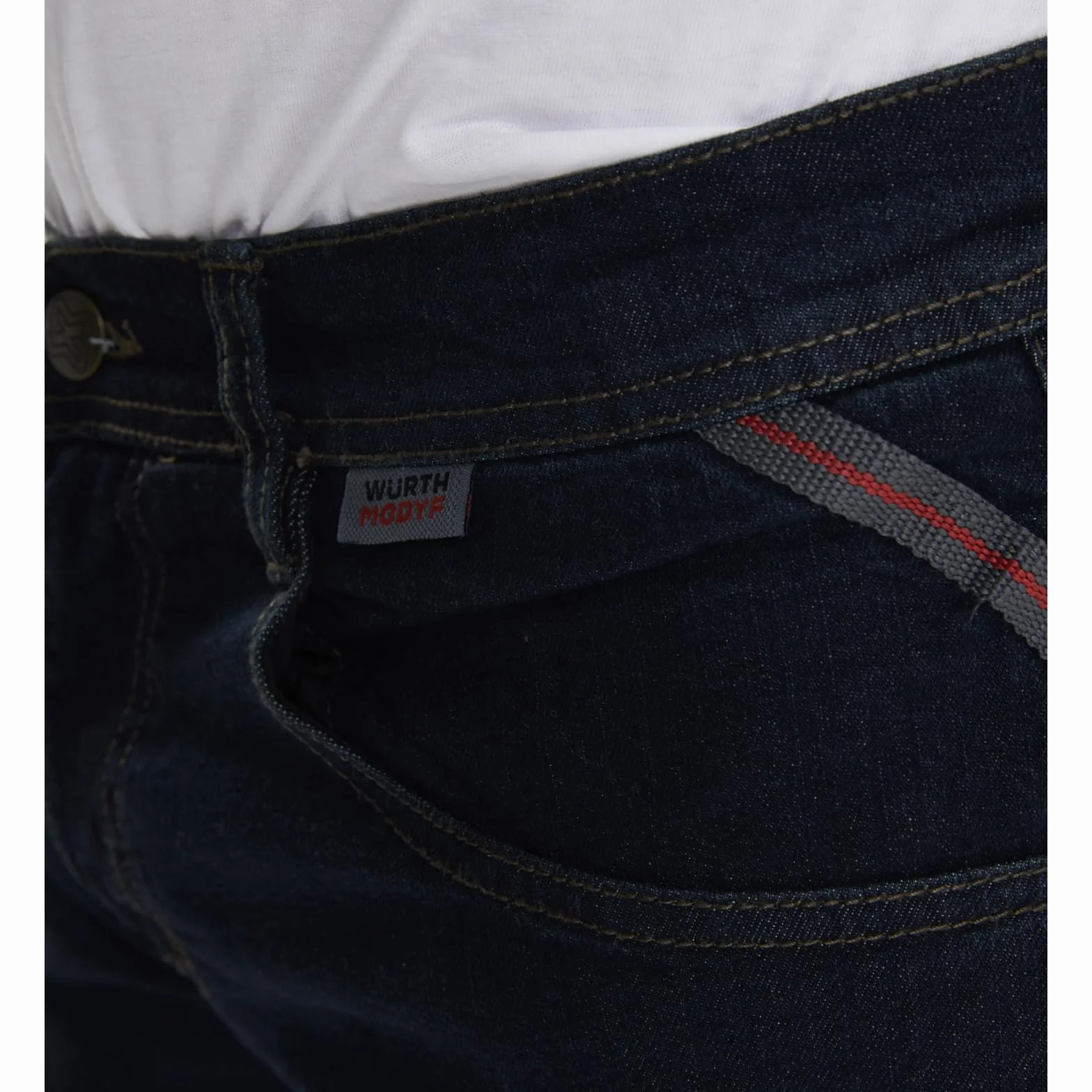 WÜRTH MODYF Vaqueros de Trabajo Multibolsillo Stretch X – Pantalones de Trabajo Profesionales para Hombre – Pantalones de Trabajo con Cremallera – Talla 42-62 en Azul