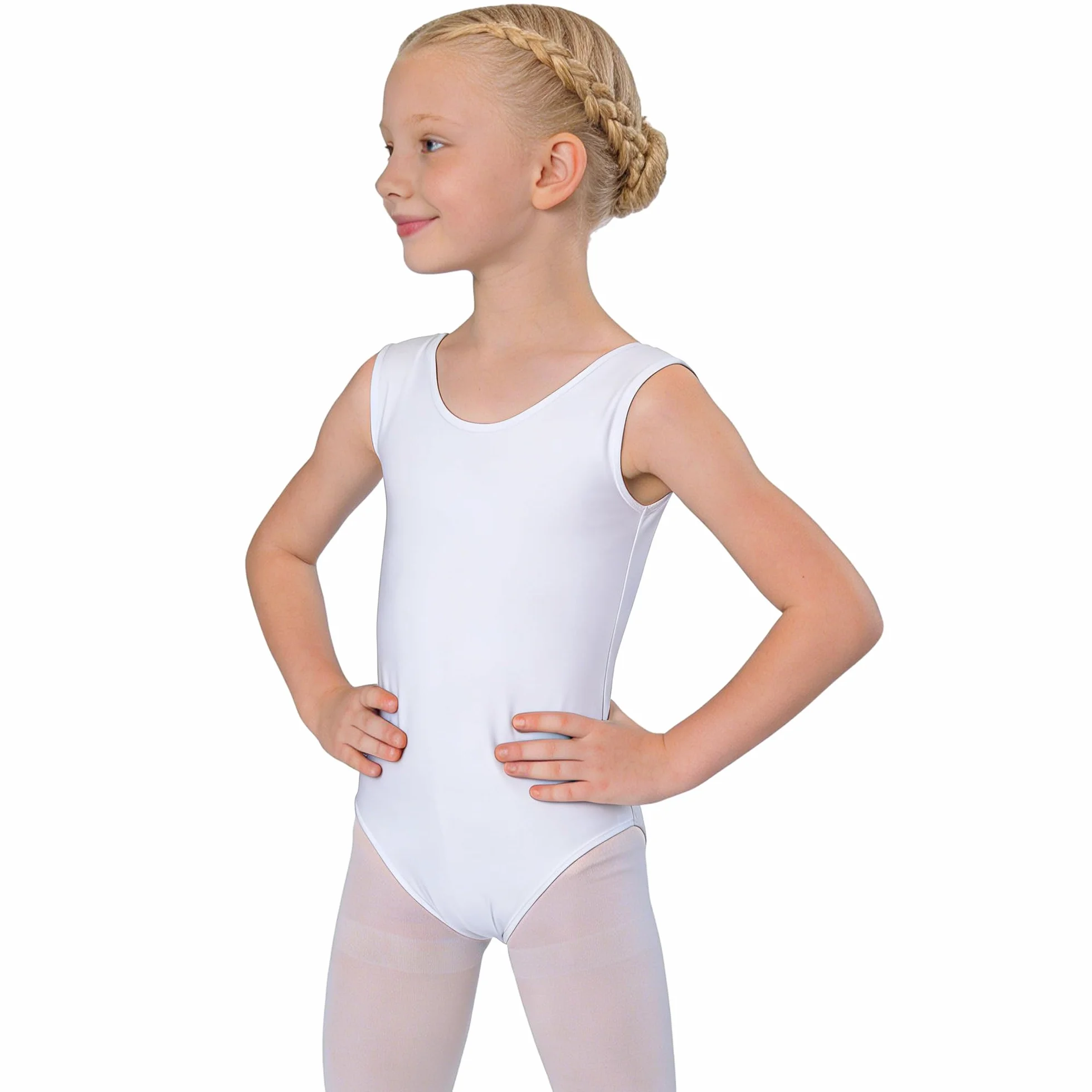 Wildarms Maillot de Ballet para Niñas sin Mangas, Leotardo de Danza Infantil para Gimnasia, Baile y Disfraces