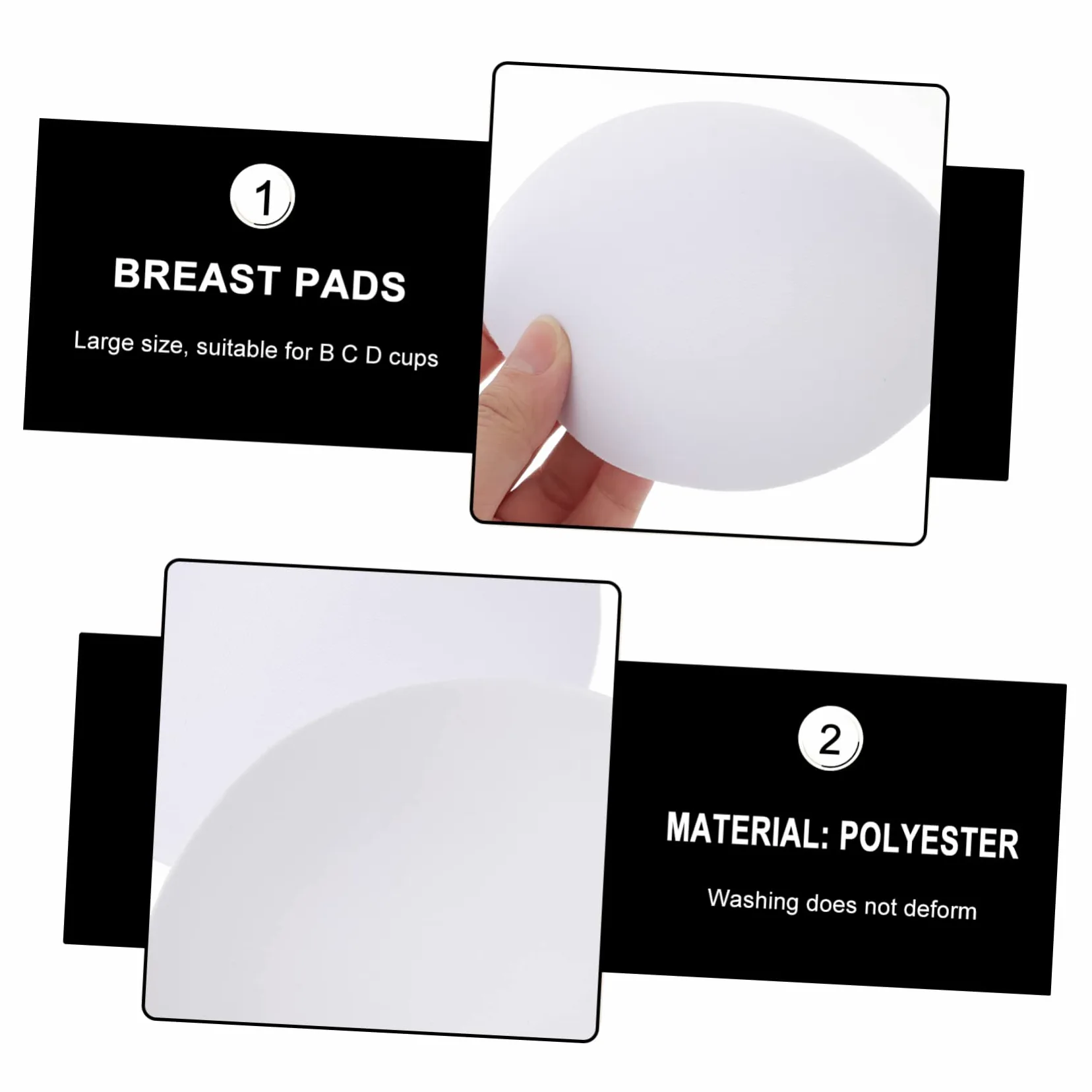 GALPADA 20pares Pads Inserts Transpirables Para Sujetadores Deportivos Almohadillas De Poliéster Para Del Bust Rellenos De Sujetador Para y Actividades Deportivas