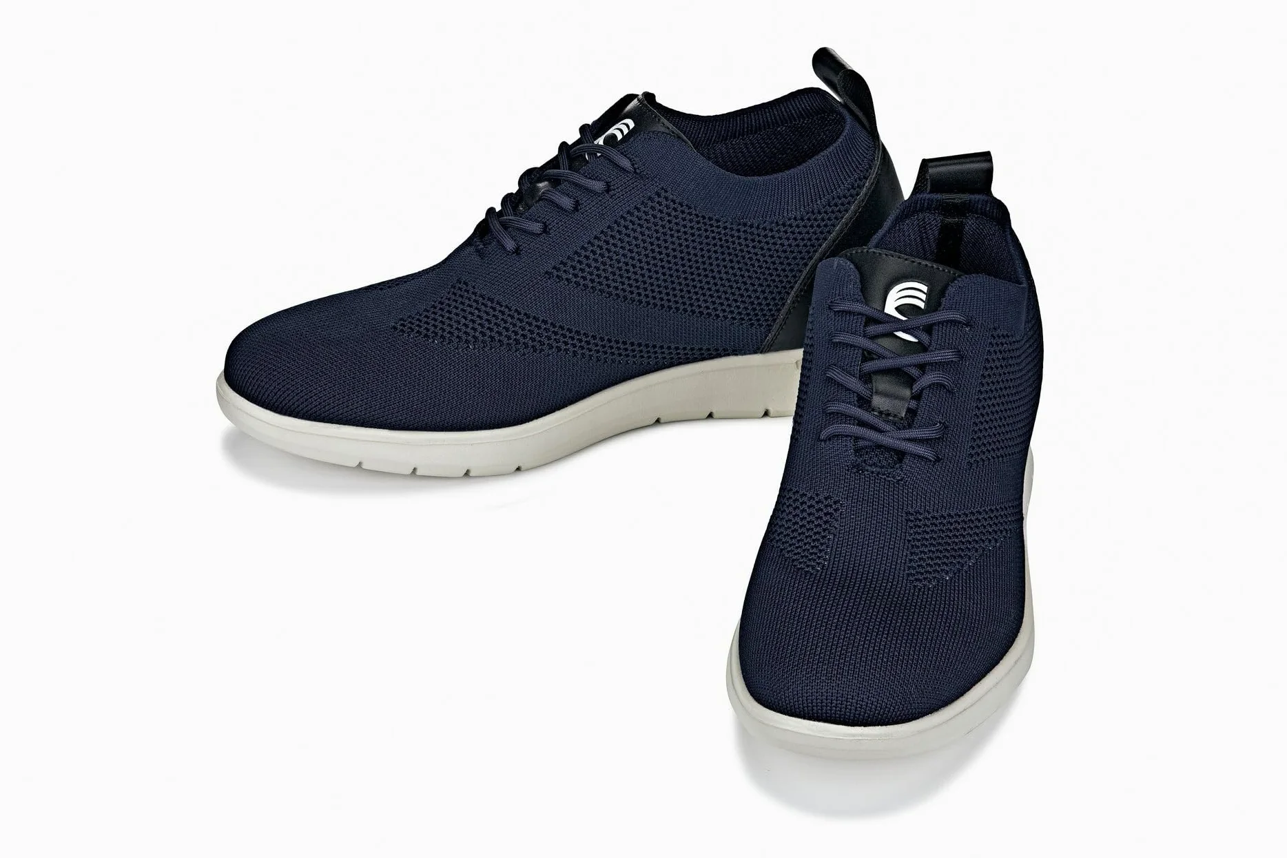 CALTO Zapatos de elevación invisibles para hombre con aumento de altura, ultraligeros, con cordones, de punto, deportivos, 6,1 cm más altos