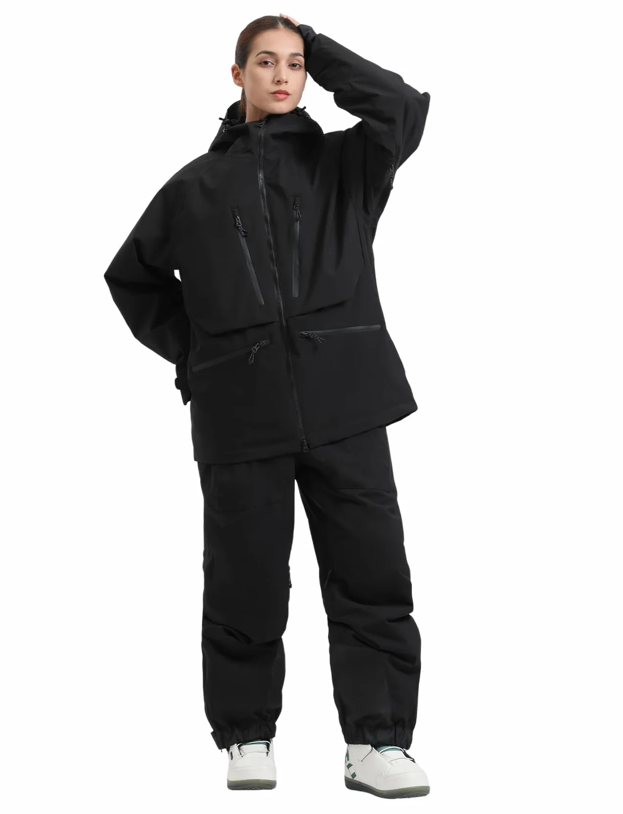 Pantalones de Esquí Holgados Mujeres Impermeable Antiviento Transpirable Aislado Cálido