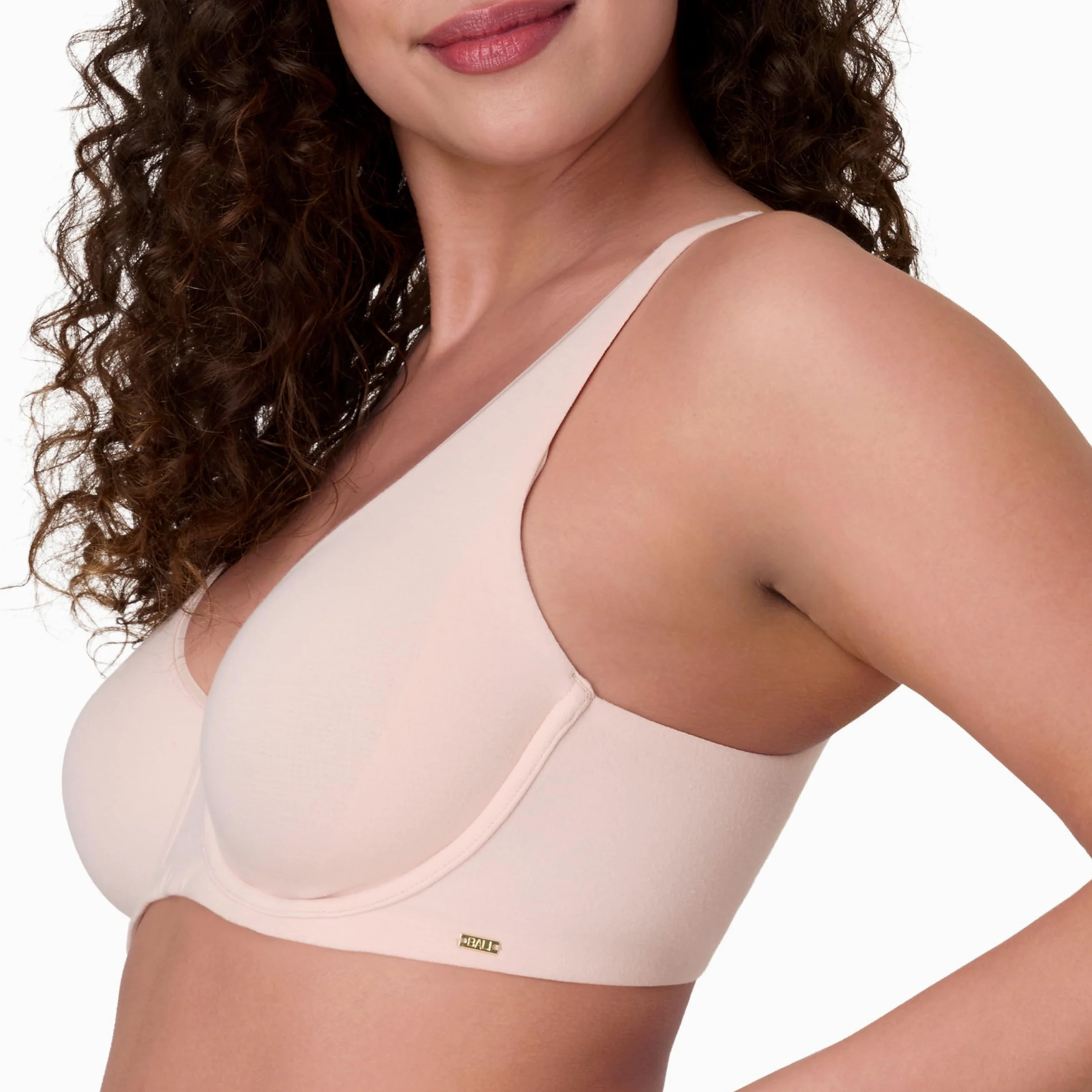 Bali Brasier con Aros para Mujer, colección Cotton de 2 Capas, Absorbe la Humedad, Cobertura Completa, Tirantes Convertibles