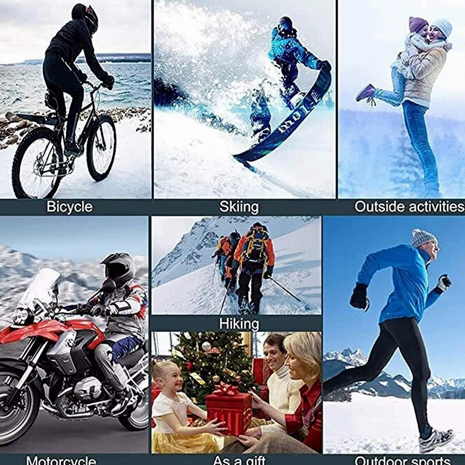 Guantes térmicos para Mujeres, Hombres, Guantes térmicos de Invierno, Pantalla táctil Guantes de Mano cálidos para Deportes al Aire Libre, Motocicleta, esquí, Acampada, Senderismo,