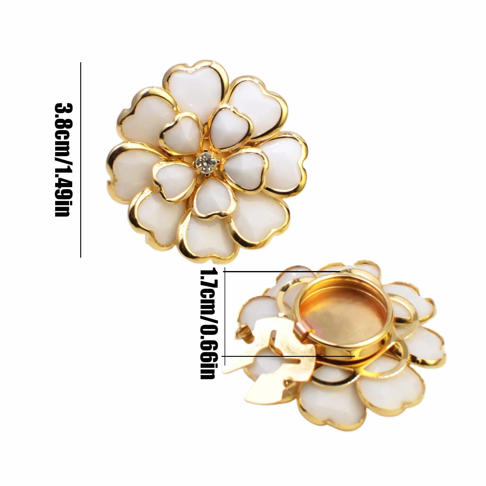 Cubiertas de botones para mujer, vintage, DIY, metal, botón de camisa con diamantes de imitación en bronce antiguo, tapa de botón para mujeres, abuela, mamá, hija, novia