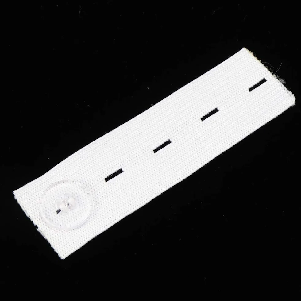 GOTOTOP 6 piezas cinturón extensión hebilla pantalones de maternidad ajustables extender banda elástica cinturón de embarazo blanco y negro cinturón ventral (blanco)
