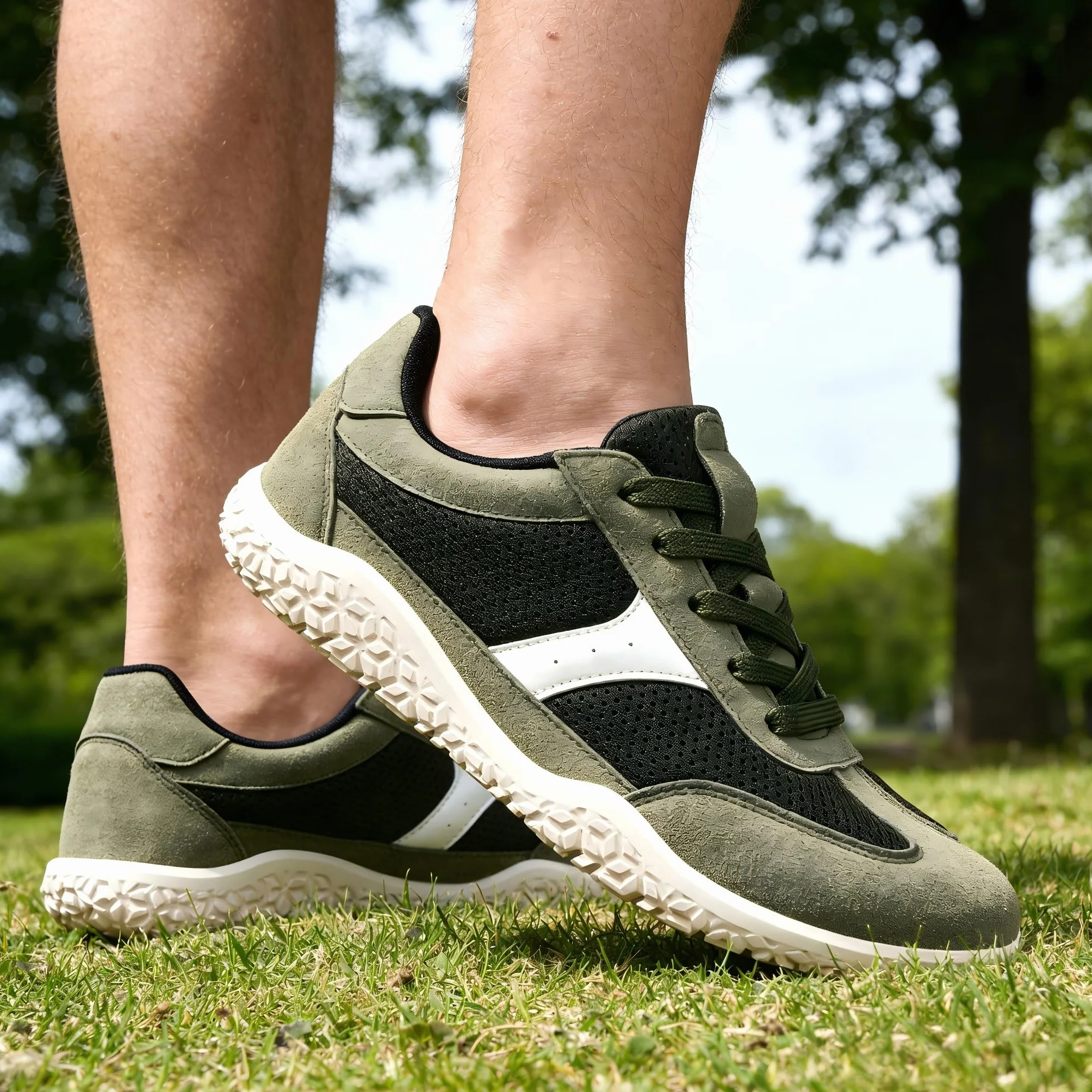 Meik Mangni Unisex Barefoot Zapatillas Minimalistas Hombre Mujer Ligera Zapatos Barefoot Anchos Transpirable y Antideslizante Zapatillas de Trail Running,Tallas:36-46 EU