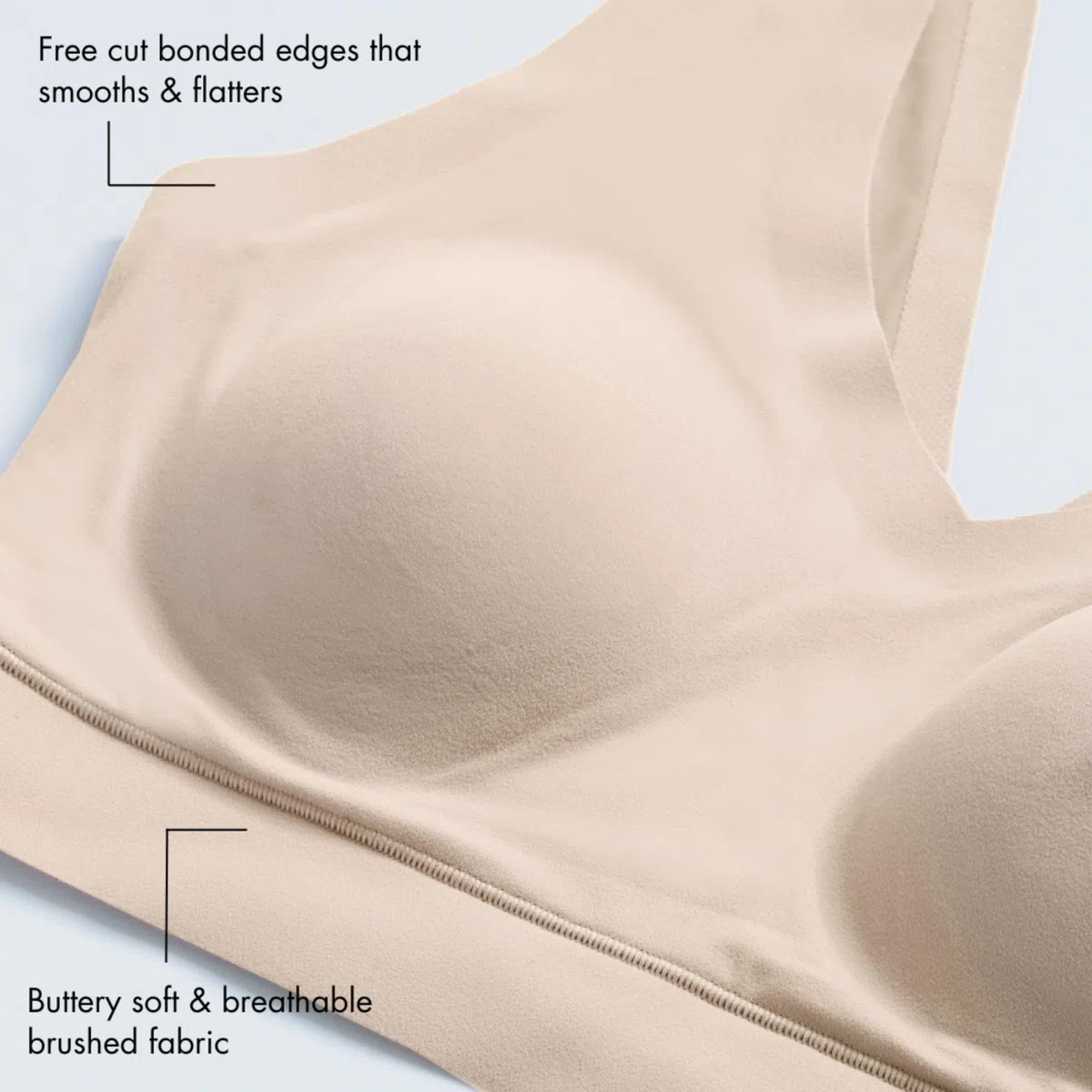 Floatley Cozy Bra Comfort - Brasier sin Costuras de Cobertura Completa sin Varillas con Almohadilla integrada para Mujer