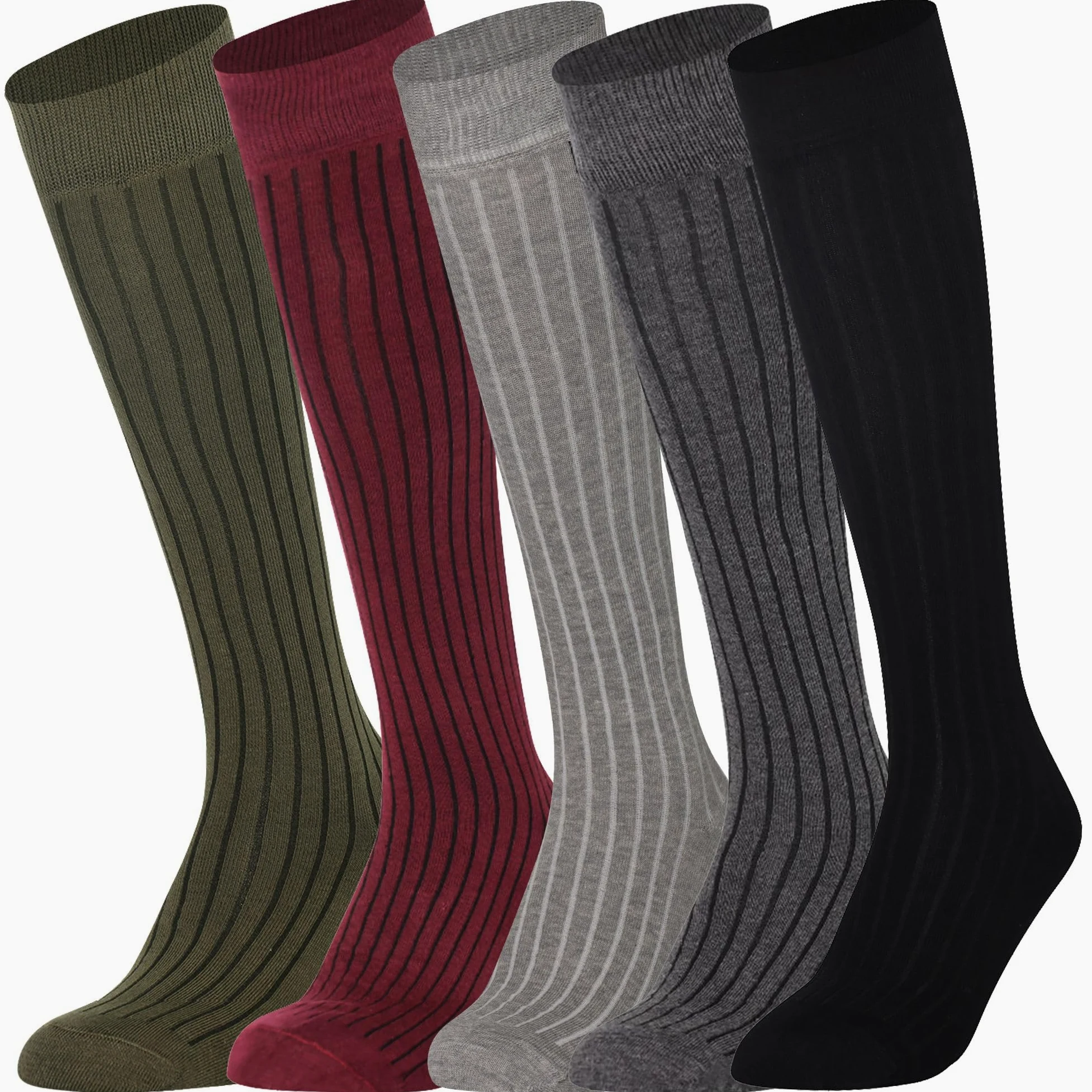 Mysocks Calcetines largos unisex hasta la rodilla con un diseño extra fino de algodón peinado