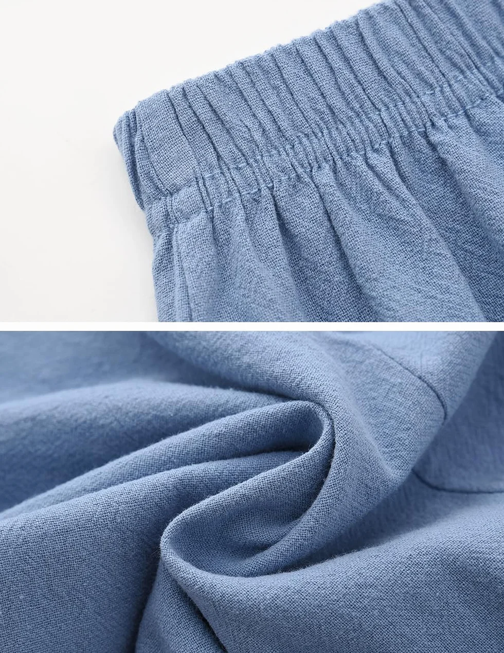 Pantalones de lino para niños 2-7 años harén verano