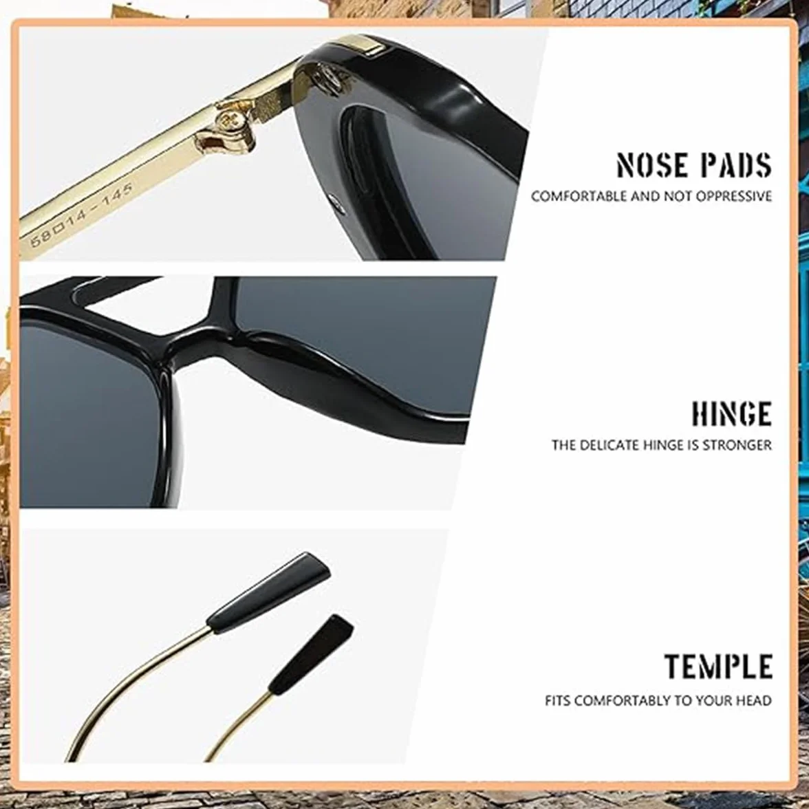 Gafas de sol de aviador Panther vintage unisex