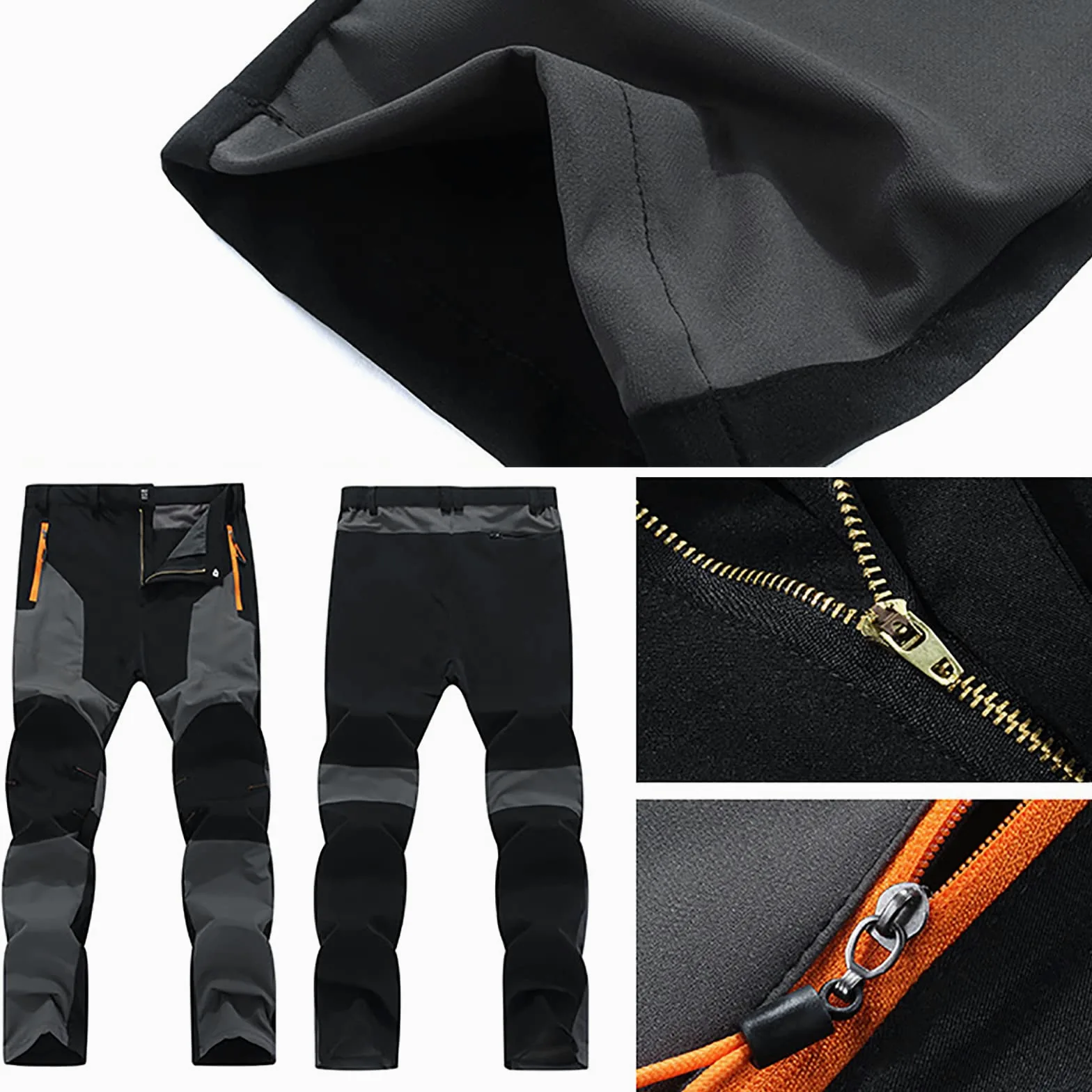 Mire Pantalon Montaña Hombre Secado Rápido Impermeable Pantalones Trekking Escalada Senderismo Acampada Transpirables y Ligeros(Size:SG,Color:Caqui)