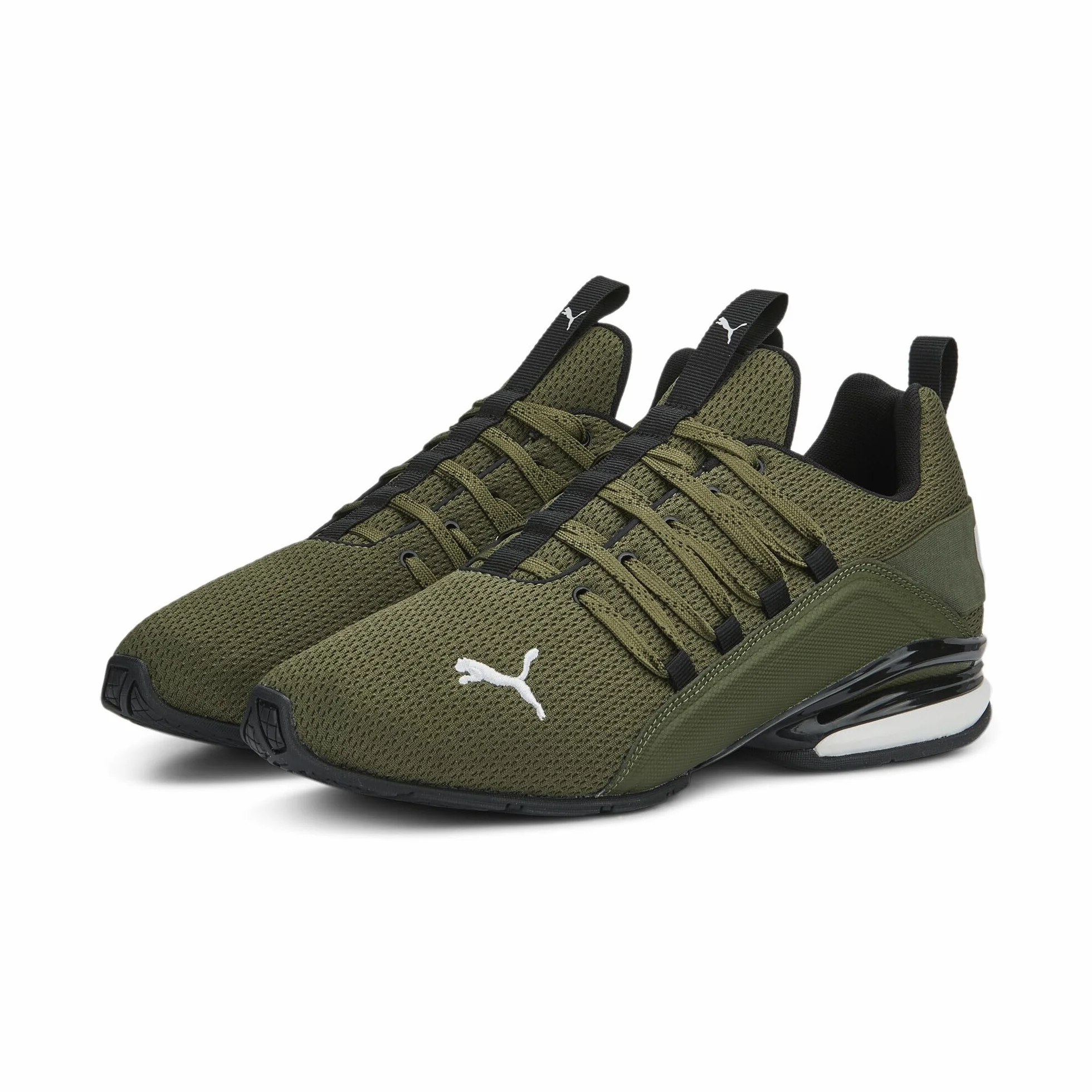 PUMA Zapatillas de Running Hombre Axelion Refresh 42.5, Green Moss Black Feather Gray