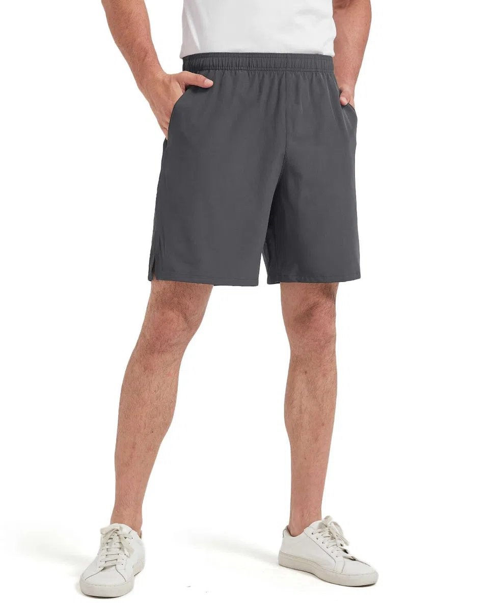 Liloak Pantalones Cortos Deportivos para Correr para Hombre con Bolsillos con Cremallera, Pantalones Cortos de Secado rápido para Hombre, Pantalones Cortos de Secado rápido de 7 Pulgadas,