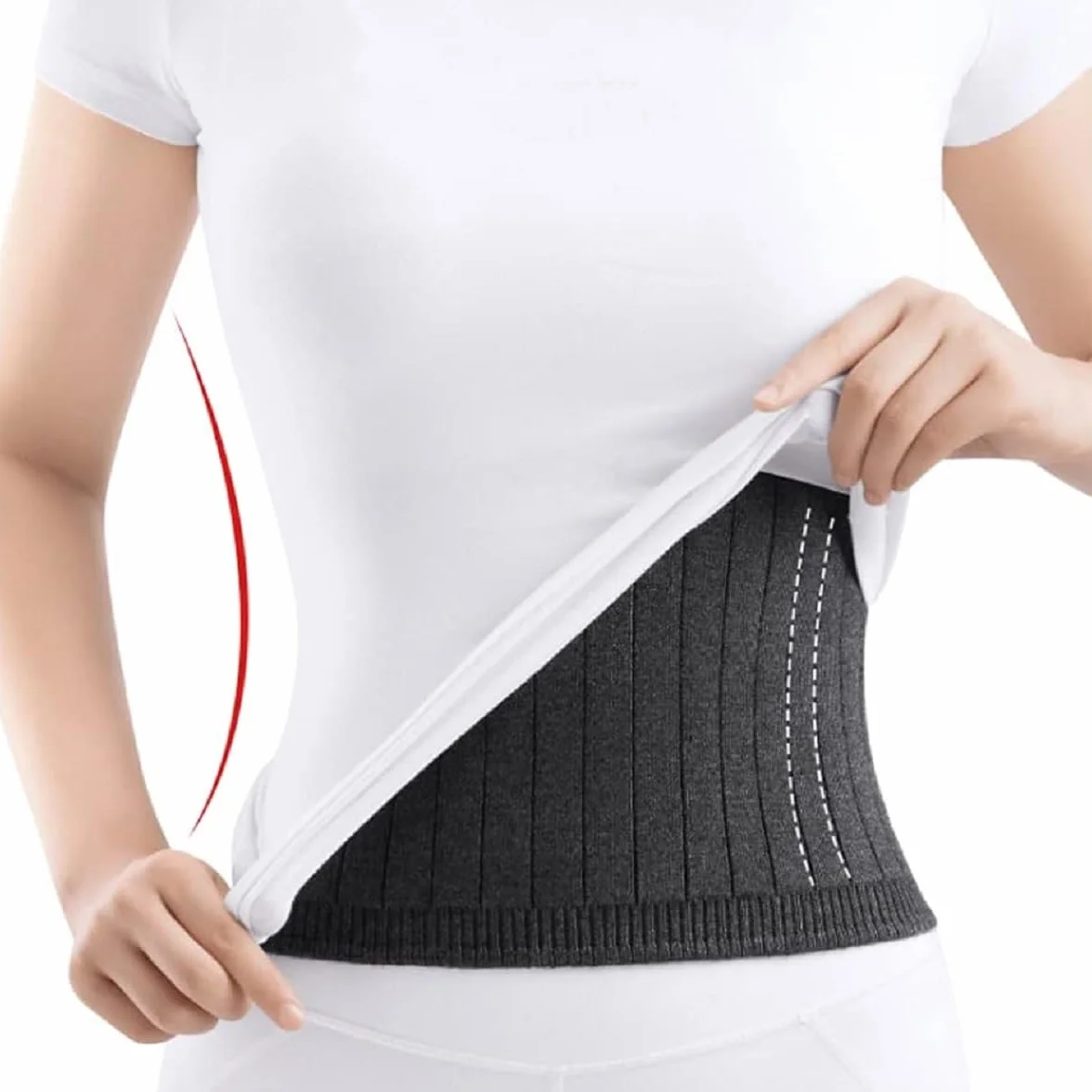 Kiuiom Calentador de Espalda,Cinturón de Calor para Lumbares,Cinturón Calentador de Invierno,Faja Lumbar Caliente para Hombres Mujeres para Cintura de Apoyo Caliente Dolores Menstruales