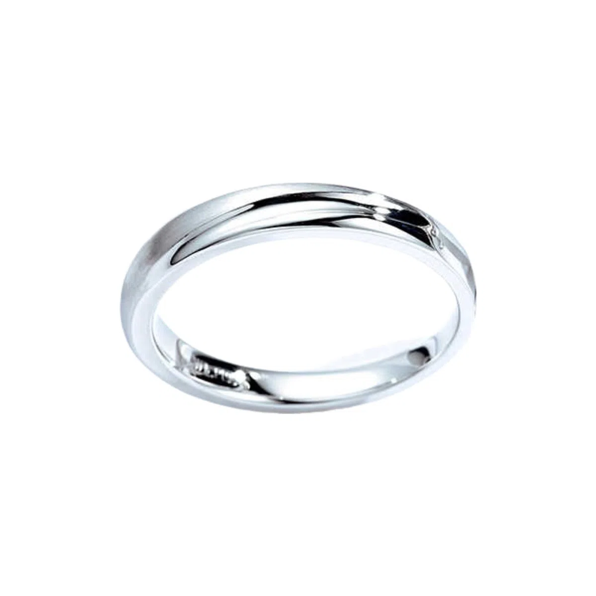 Anillos de compromiso de oro blanco 375, alianzas de boda de oro real de 9 quilates, sin piedras preciosas, anillo de banda de 3,4 mm, para hombre, talla 70 (22,3)