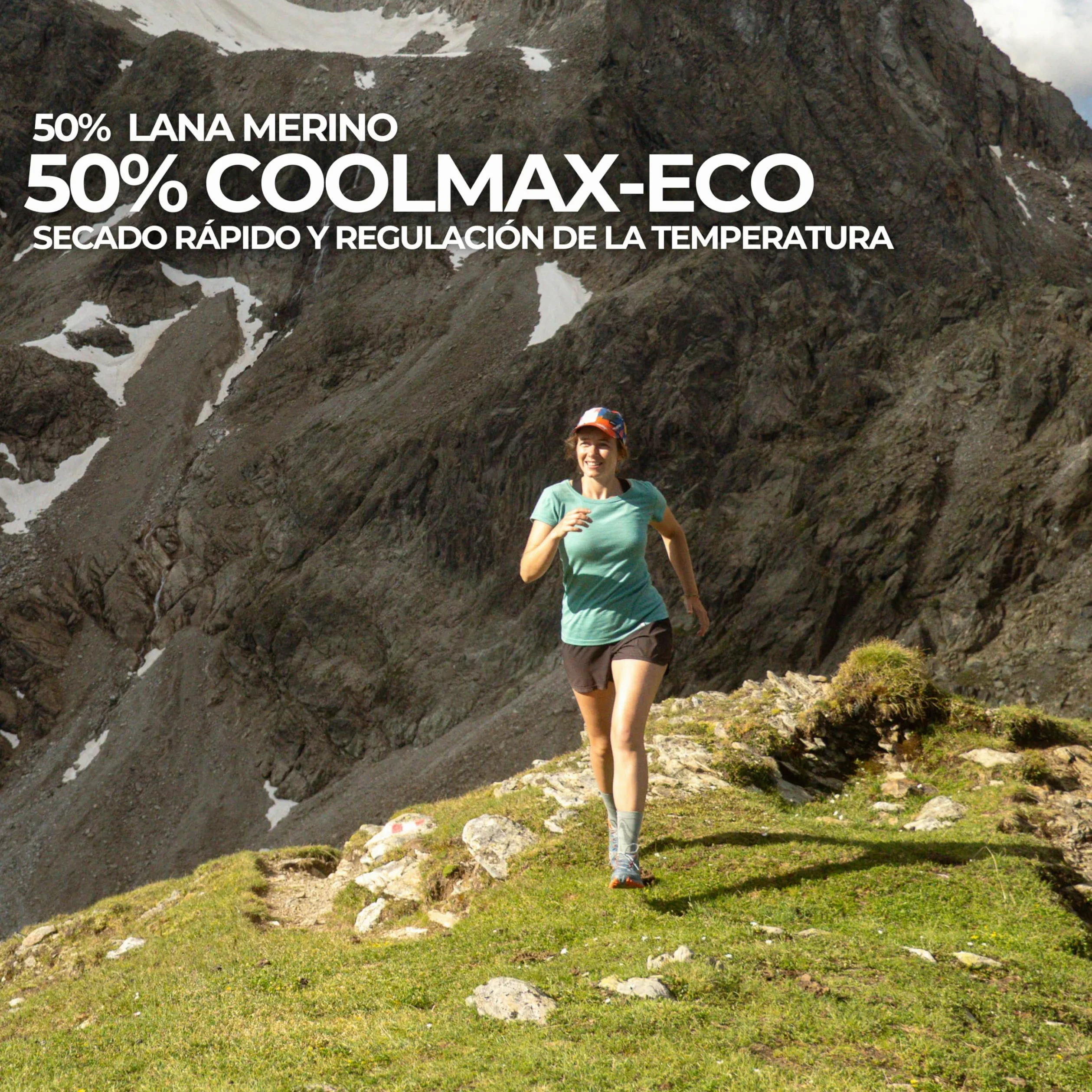 ALPIN LOACKER Coolmax - Camiseta de Merino para Mujer, Manga Corta, 150 g/m2, Transpirable, Secado rápido y refrescante, Camiseta de Lana Merino y Parte Superior térmica